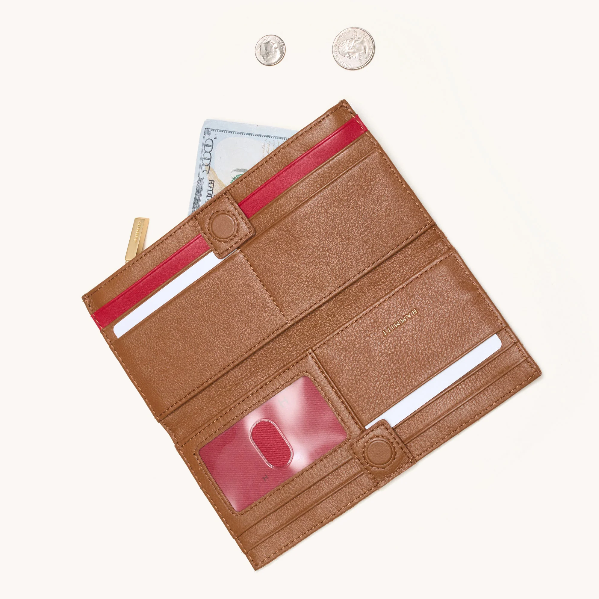 110 North | Mahogany Pebble/Brushed Gold Red Zip - Image 6