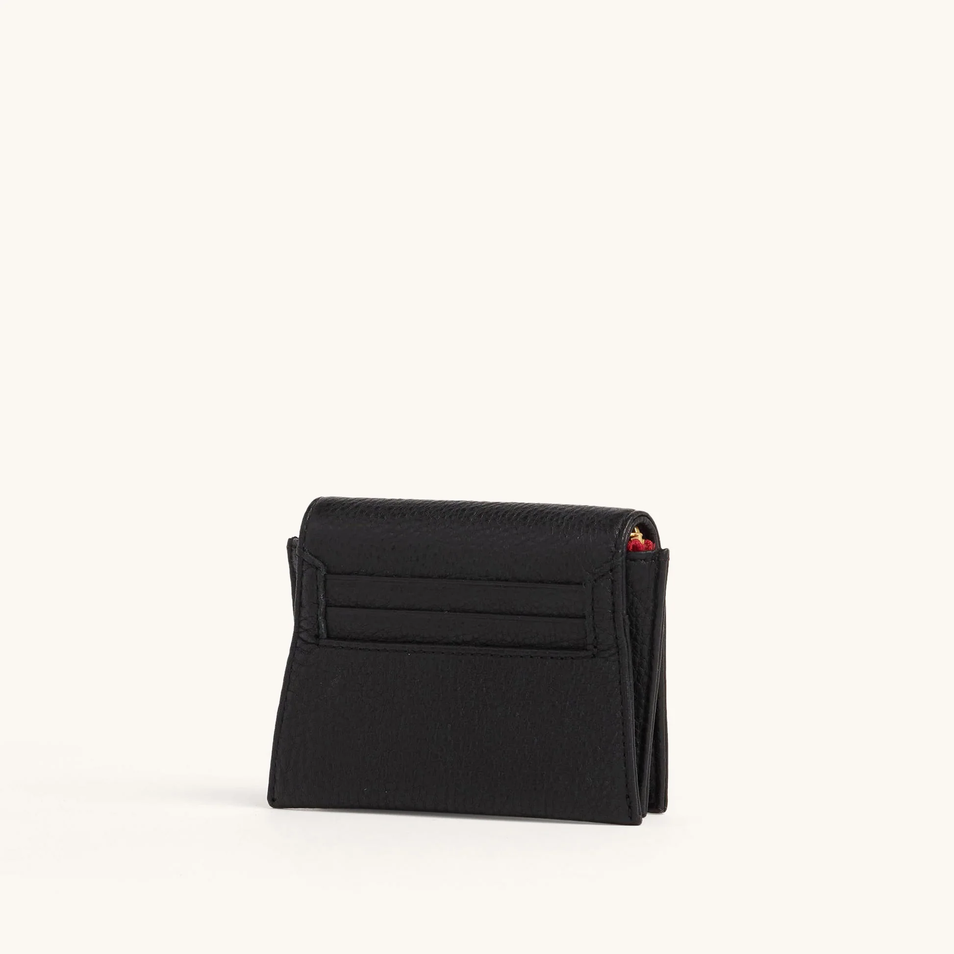 Allen Wallet | Black/Brushed Gold Red Zip - Image 5