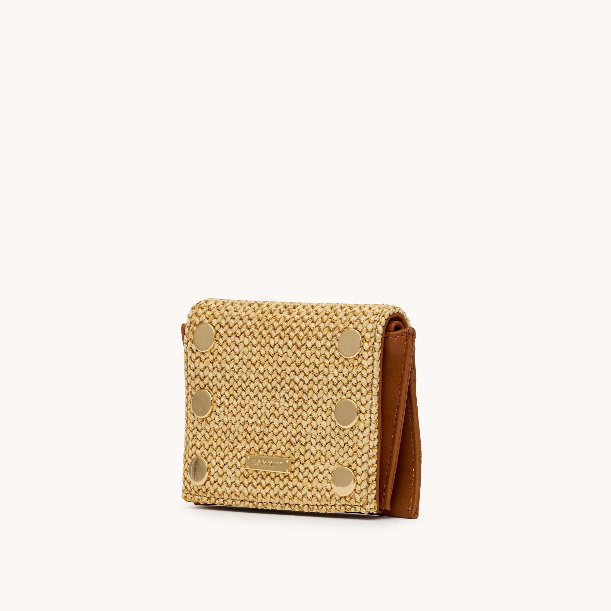 Allen Wallet | Cocoa Raffia/Gold - Image 3