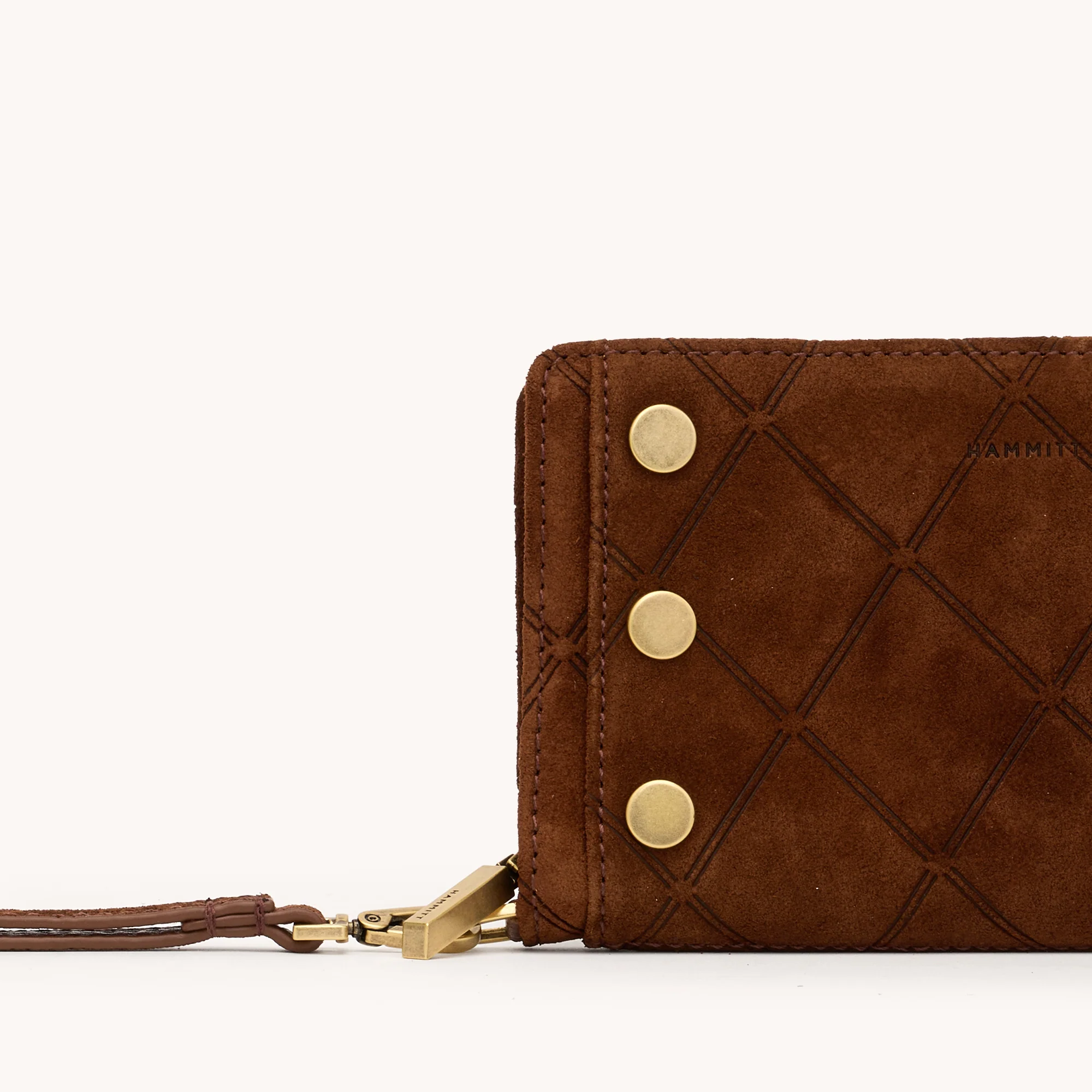 Bryant Wallet | Chocolate Diamond Suede/Antique Gold | Sml - Image 5