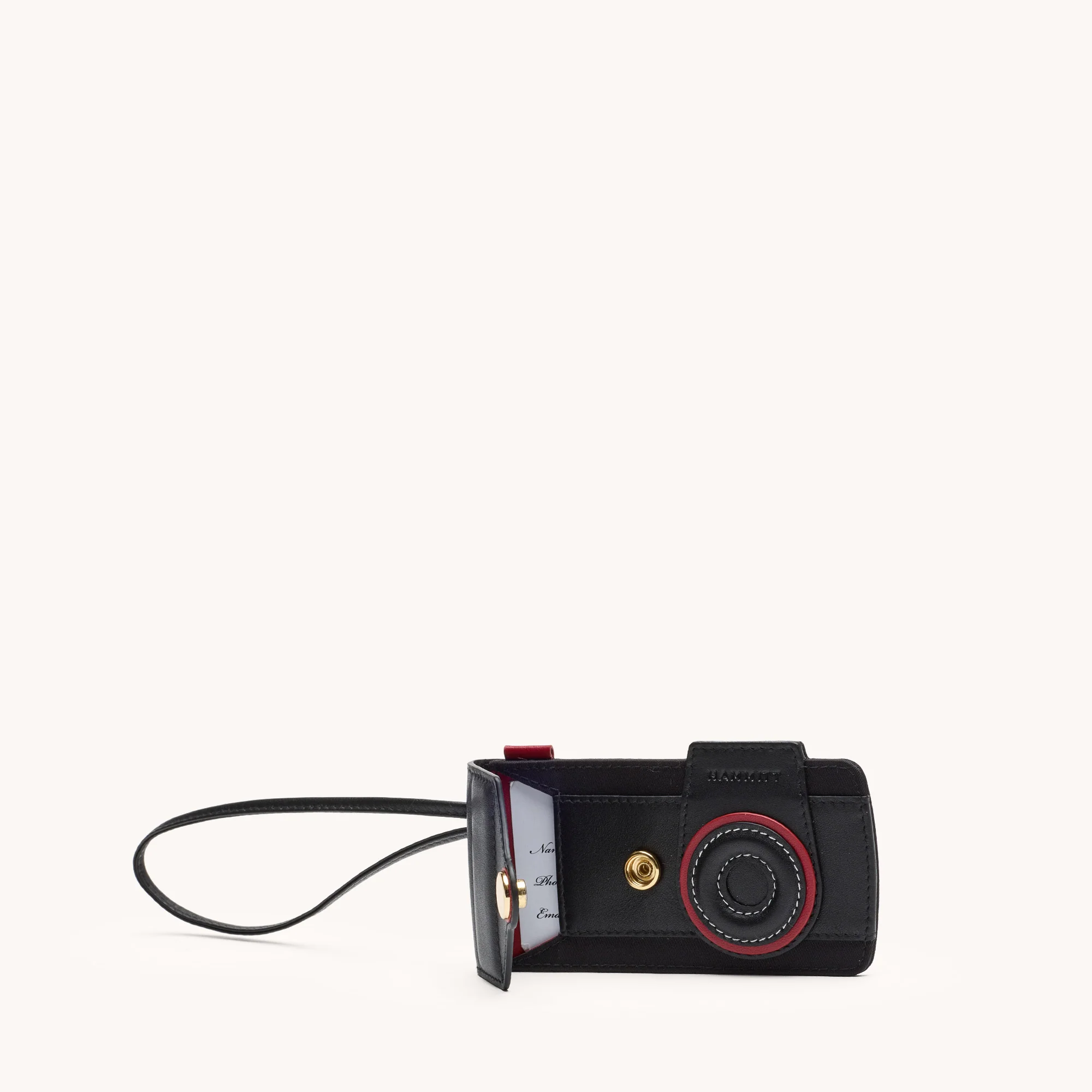 Camera Luggage Tag | Black Nylon/Gold - Image 5