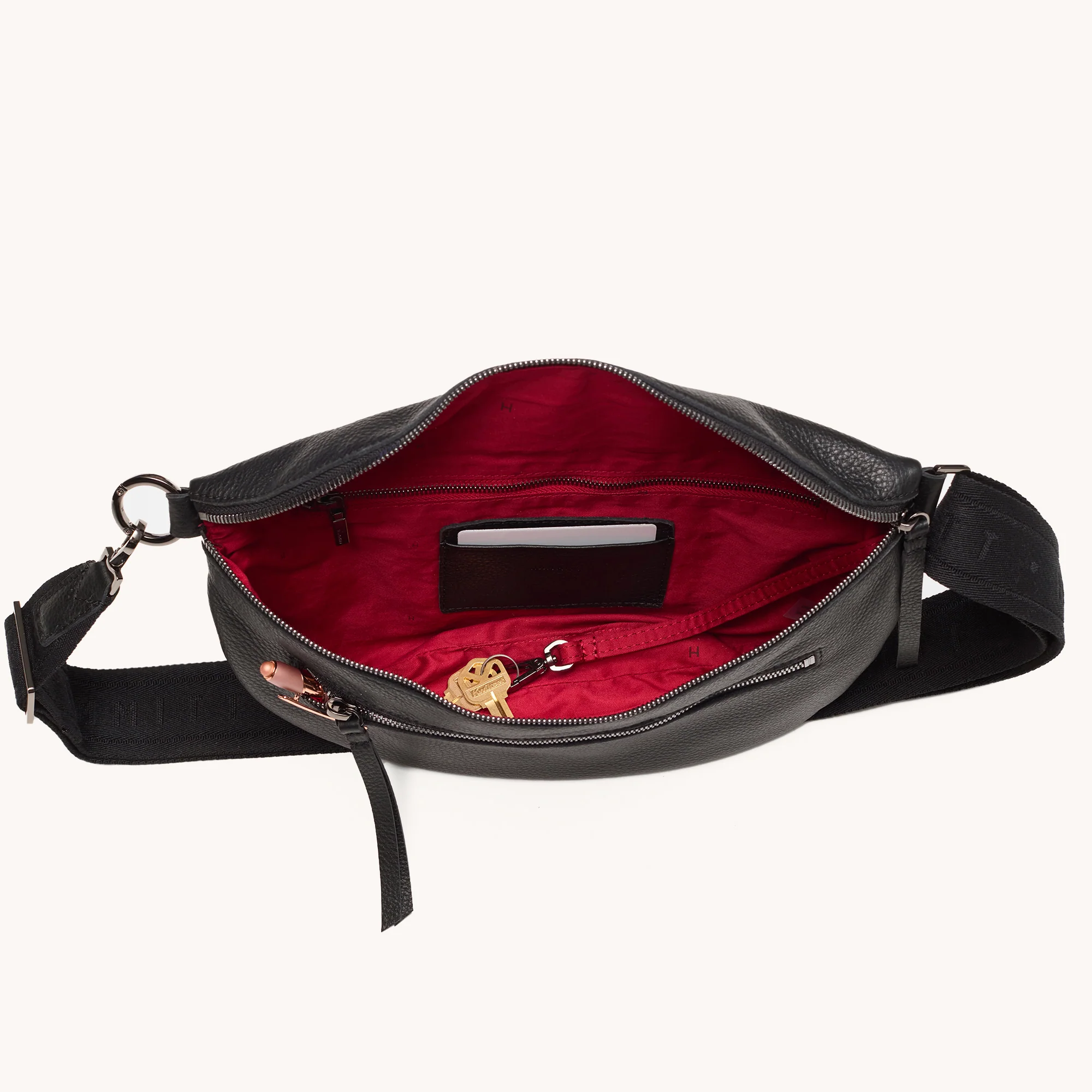 Charles Crossbody | Black/Gunmetal | Lrg - Image 7
