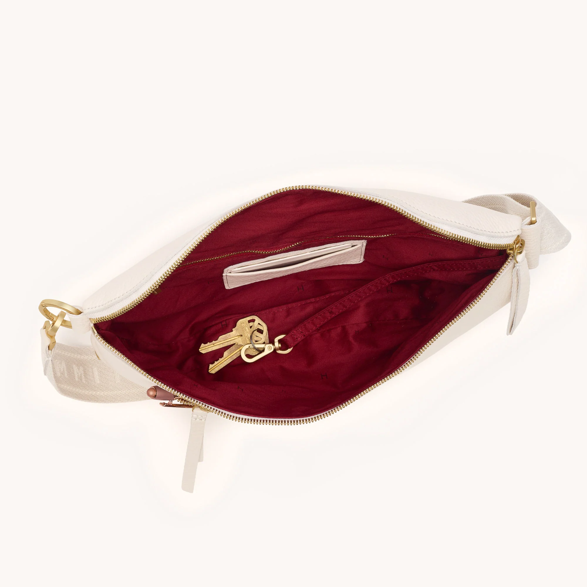 Charles Crossbody | Calla Lily White/Brushed Gold | Lrg - Image 6