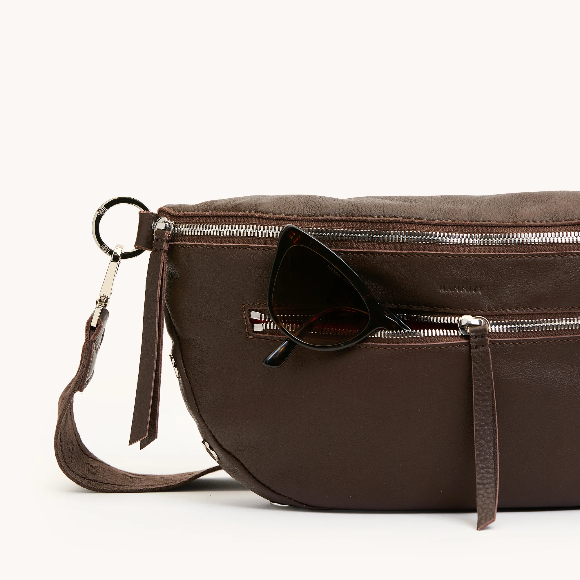 Charles Crossbody | Espresso Pebble/Silver | Lrg - Image 5
