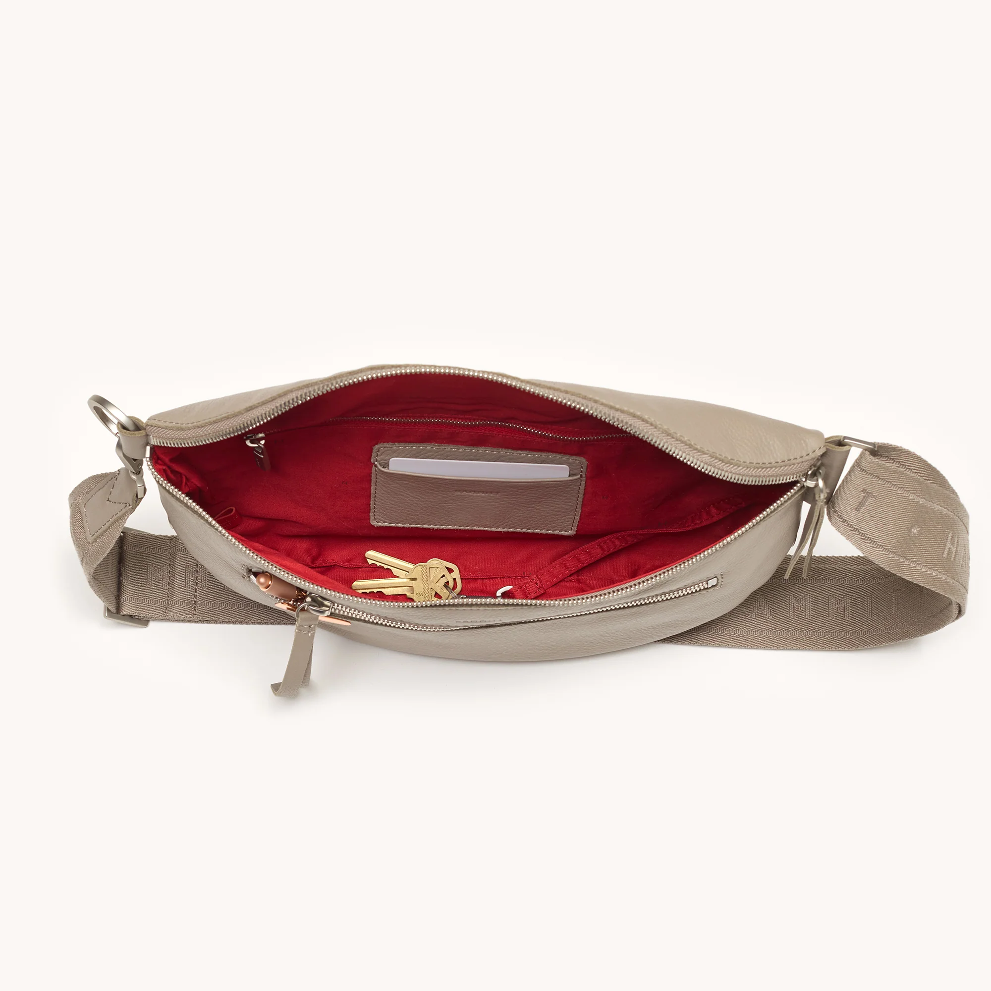 Charles Crossbody | Pewter Pebble/Brushed Silver | Lrg - Image 7
