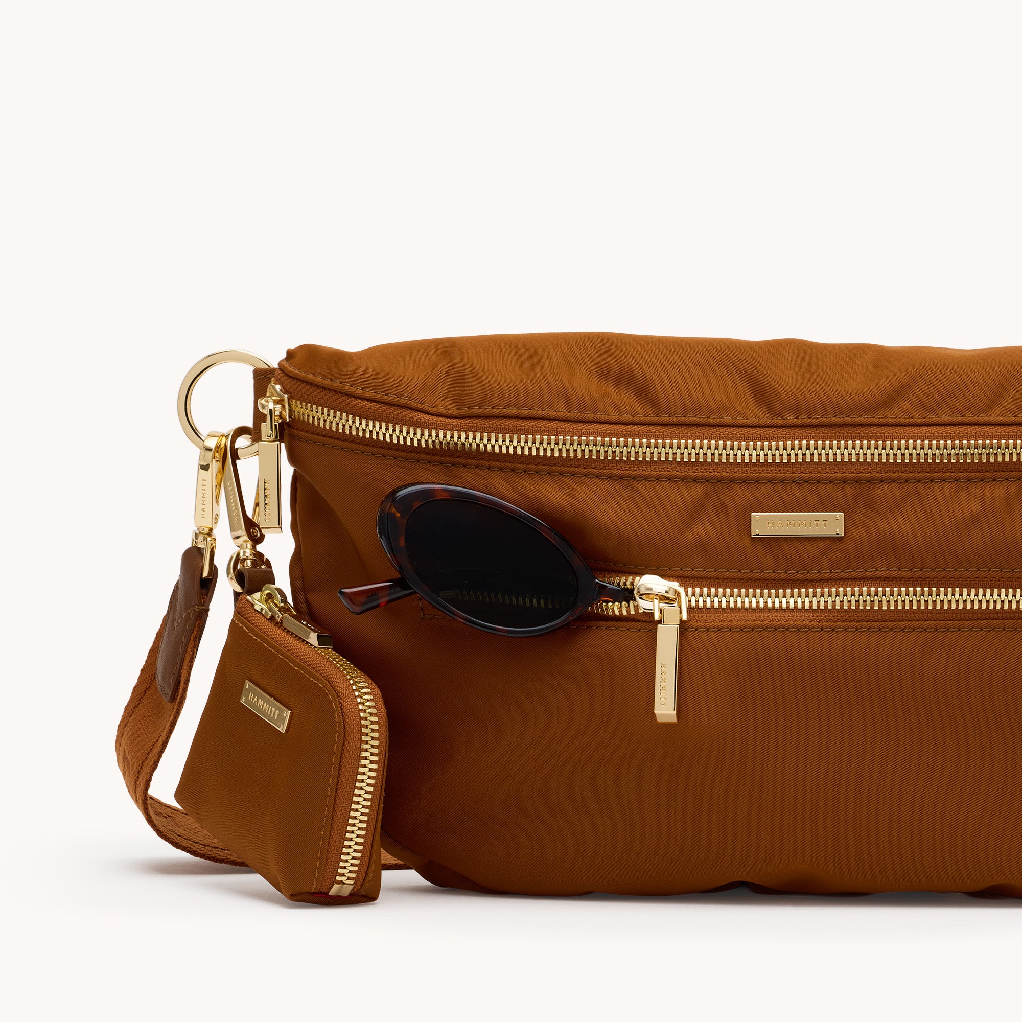 Charles Crossbody | Amber Nylon/Gold | Lrg - Image 7