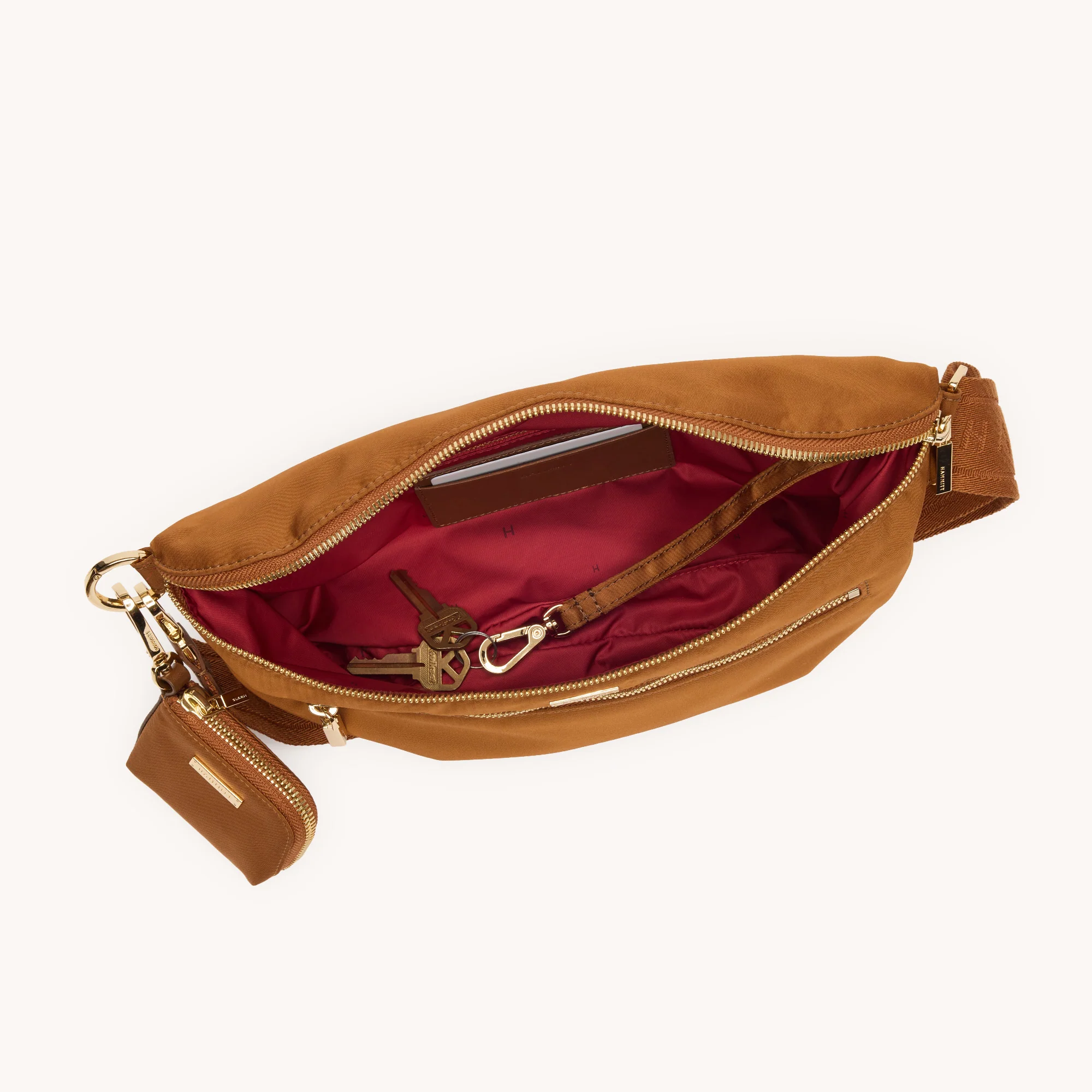 Charles Crossbody | Amber Nylon/Gold | Lrg - Image 9
