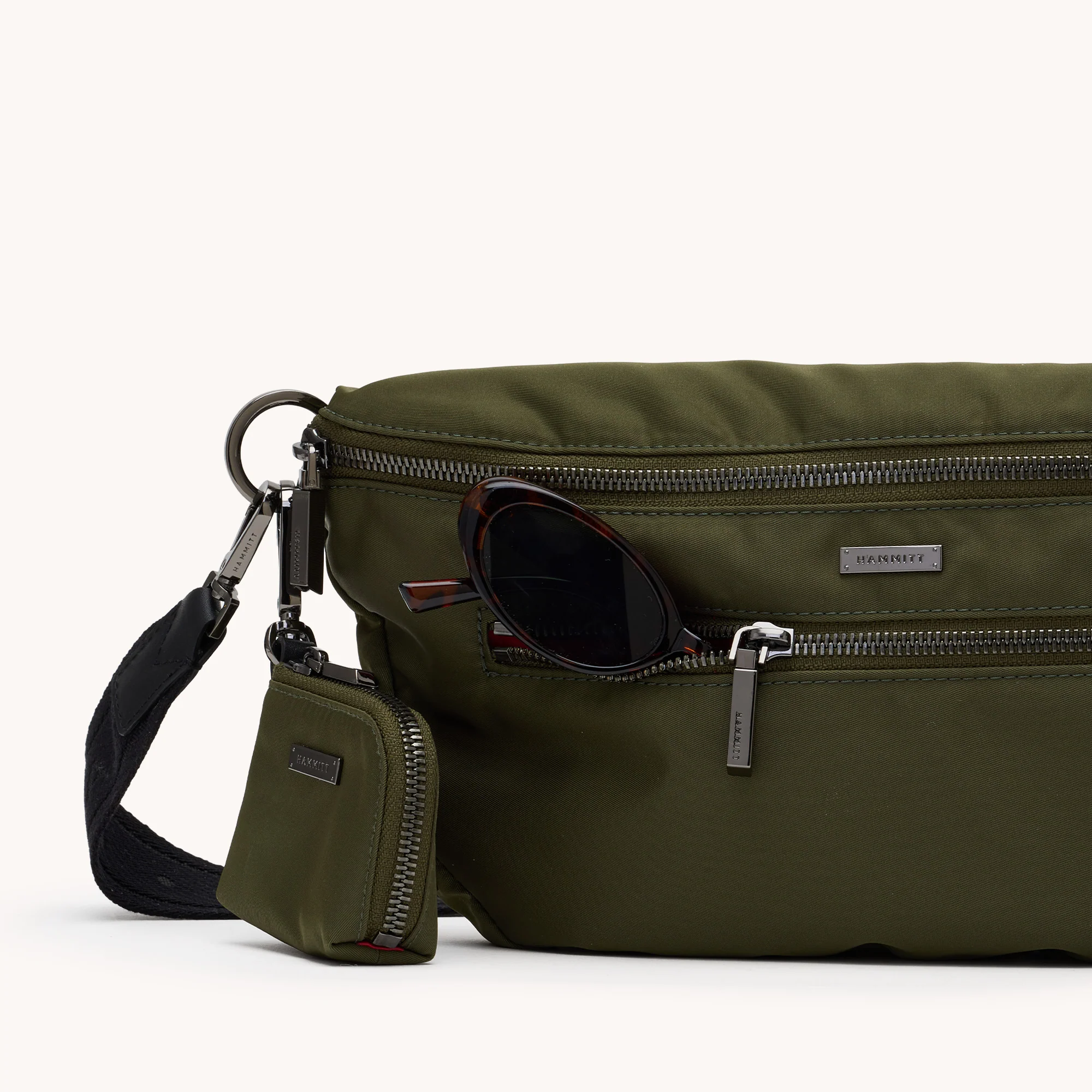 Charles Crossbody | Jade Nylon/Gunmetal | Lrg - Image 7