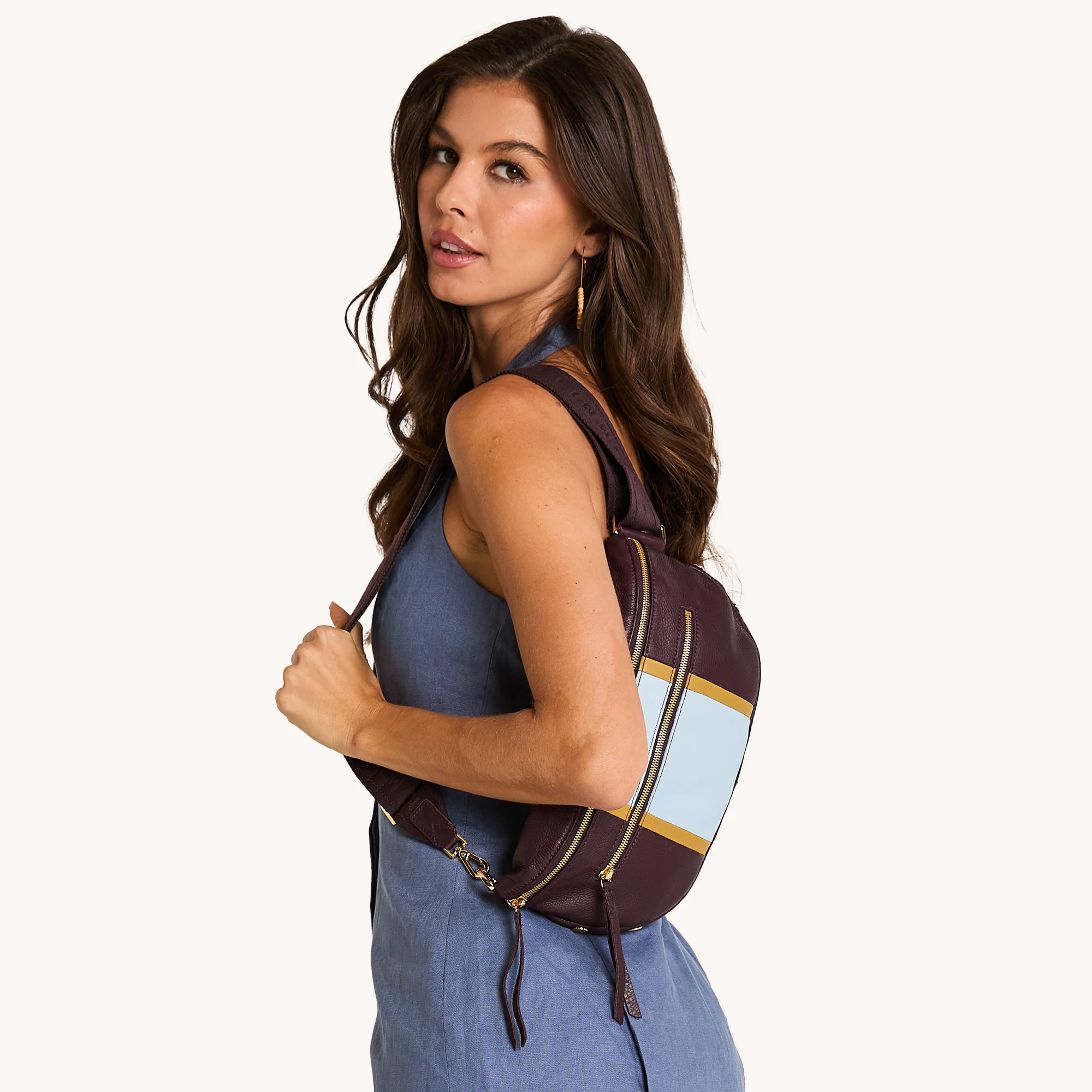 Charles Crossbody | Regatta Stripe/Gold | Lrg - Image 3