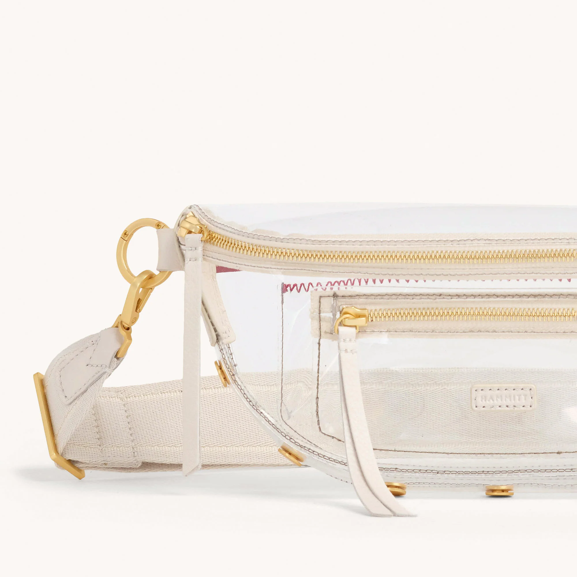 Charles Crossbody Clear | Calla Lily White/Brushed Gold | Med - Image 3
