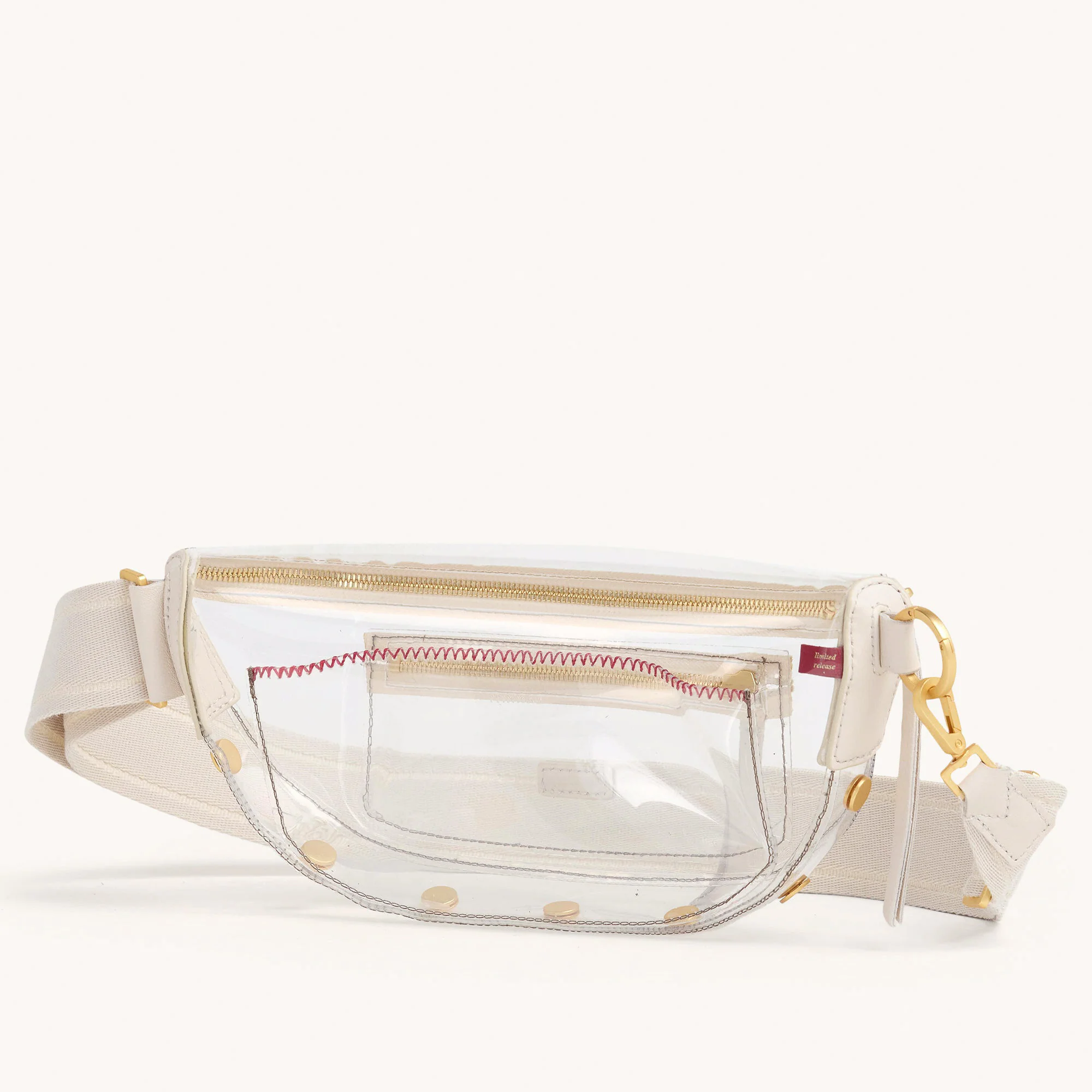 Charles Crossbody Clear | Calla Lily White/Brushed Gold | Med - Image 4