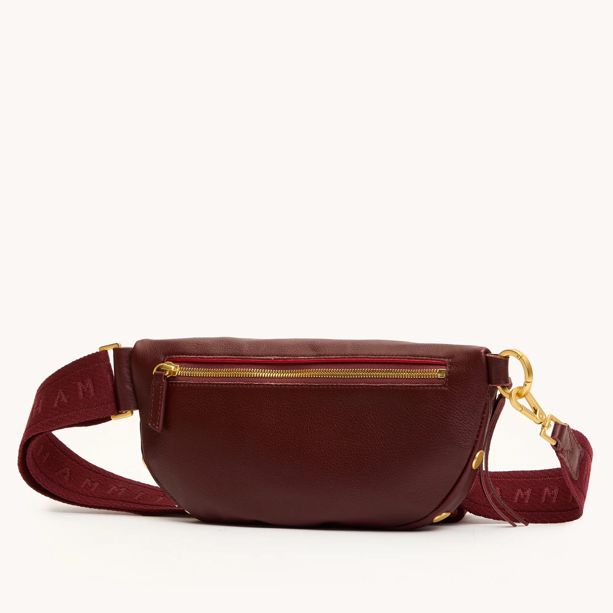 Charles Crossbody | Cherrywood Pebble/Brushed Gold | Med - Image 8