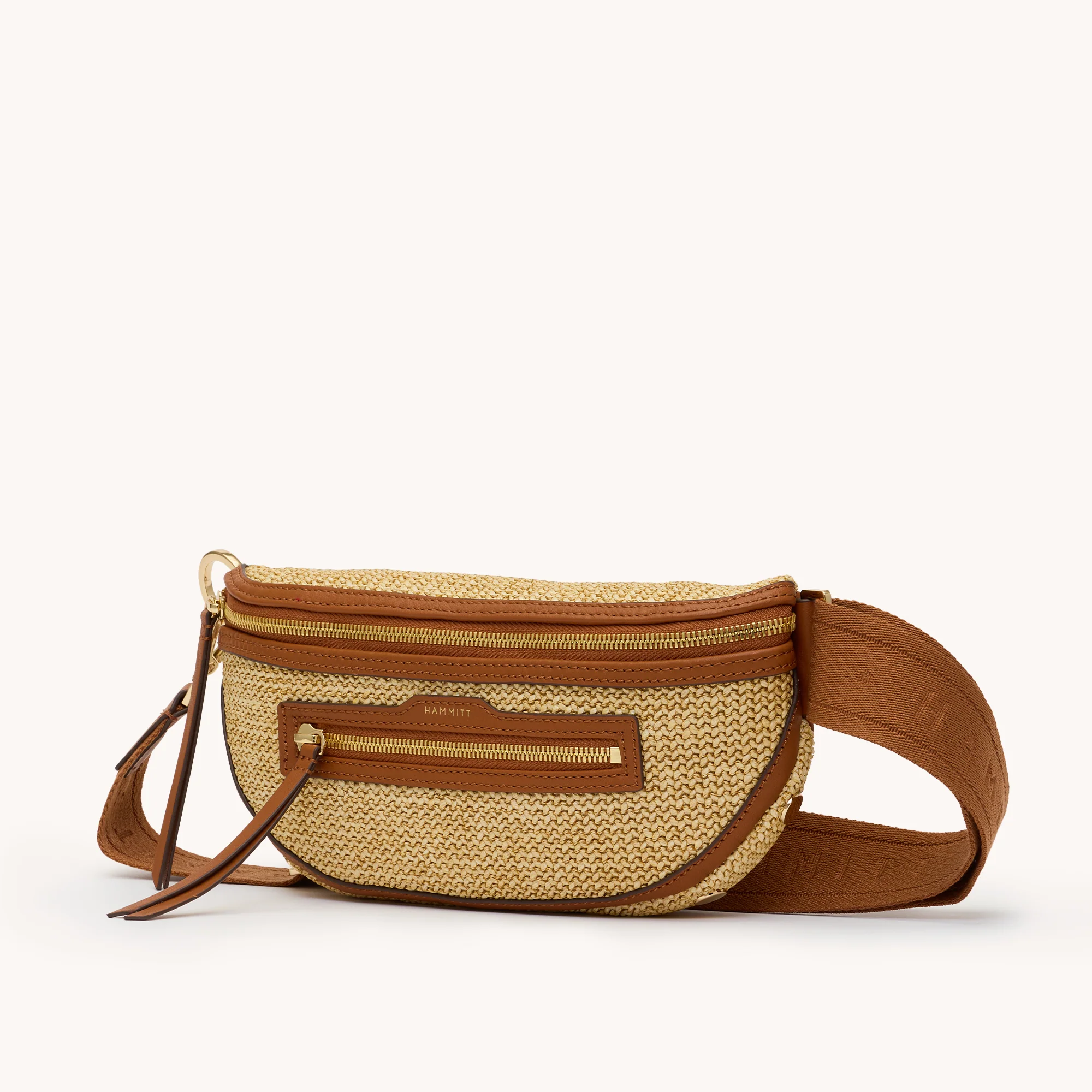 Charles Crossbody | Cocoa Raffia/Gold | Med - Image 4