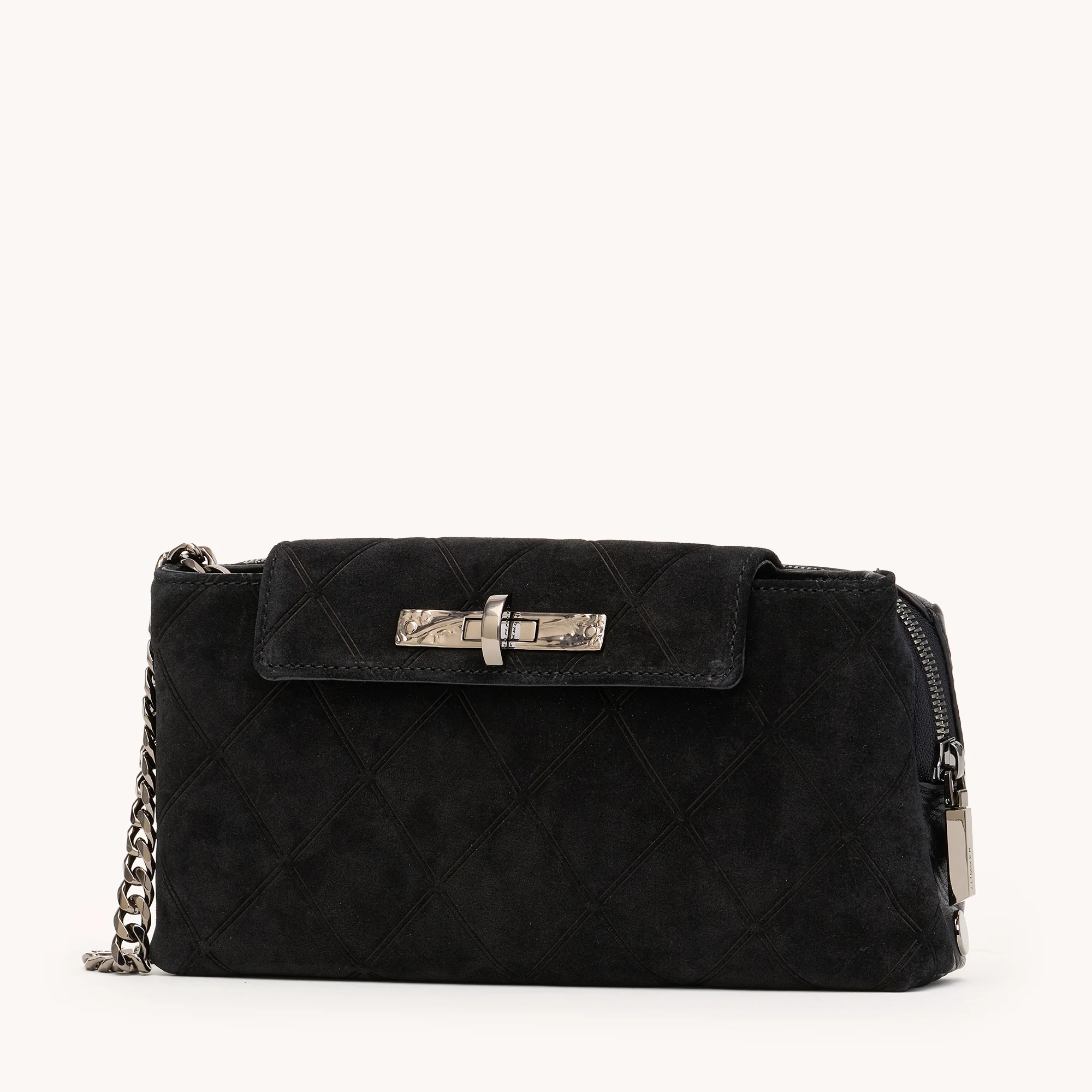 Charlotte | Noir Diamond Suede/Gunmetal | Sml - Image 5