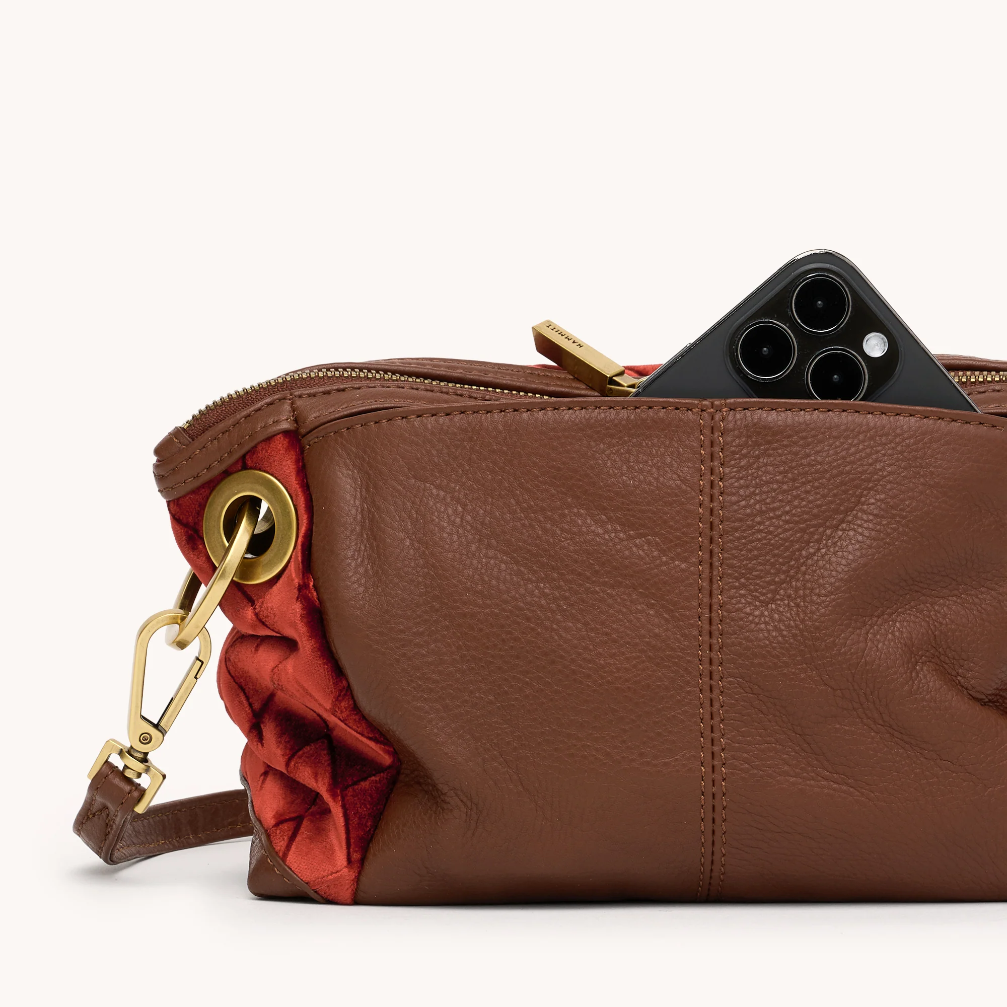 Daniel Crossbody Clutch | Monarch Velvet/Antique Gold | Sml - Image 7