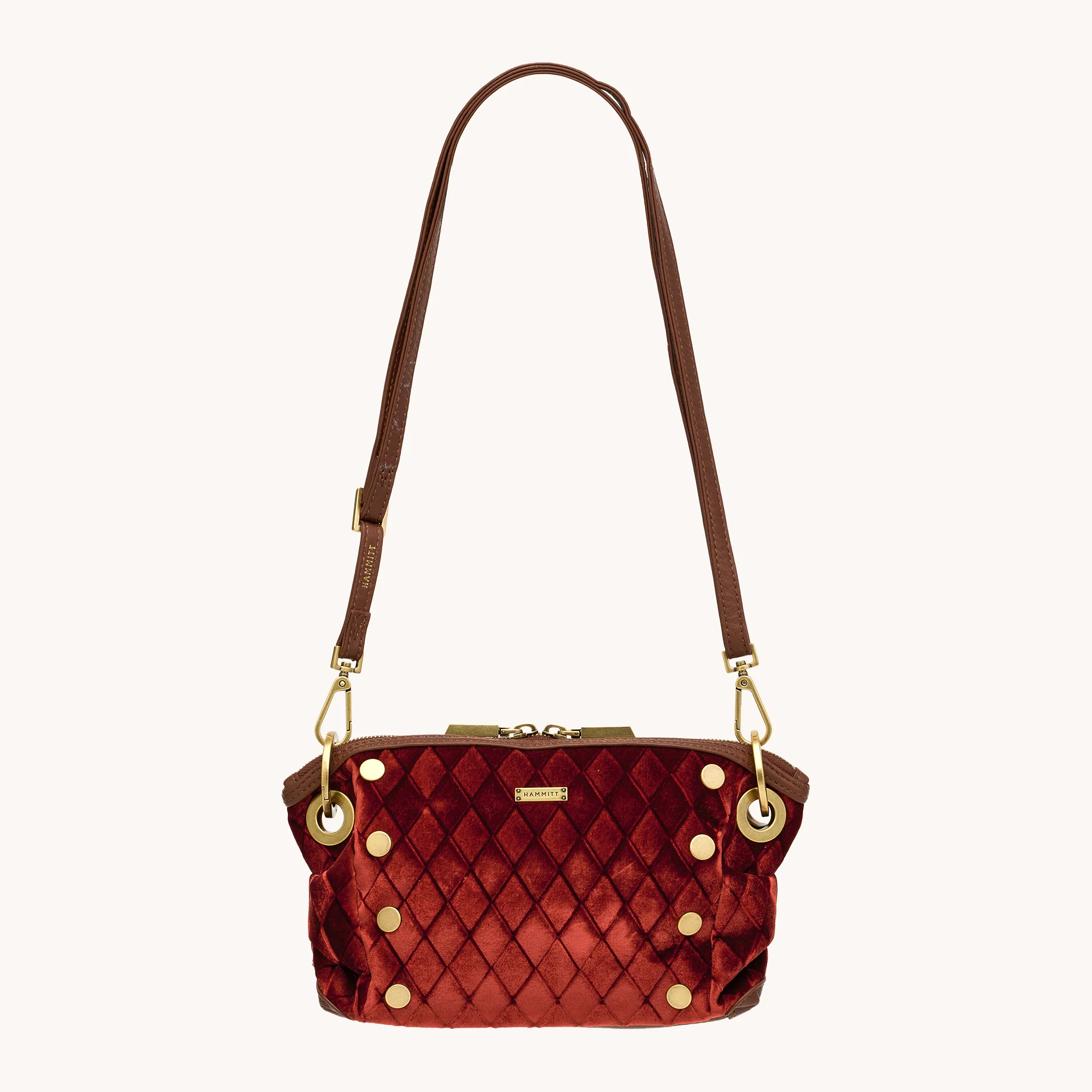 Daniel Crossbody Clutch | Monarch Velvet/Antique Gold | Sml - Image 8