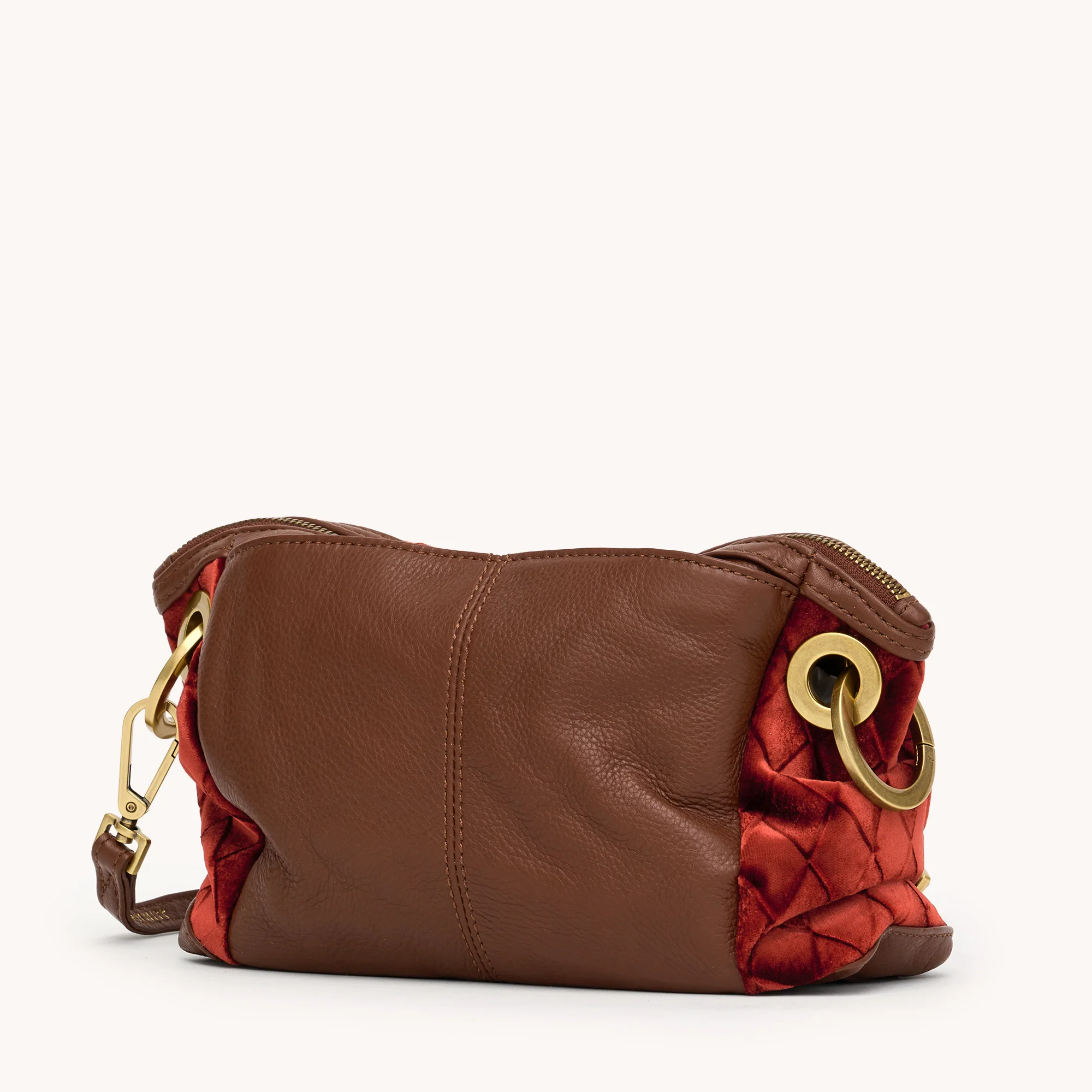Daniel Crossbody Clutch | Monarch Velvet/Antique Gold | Sml - Image 9