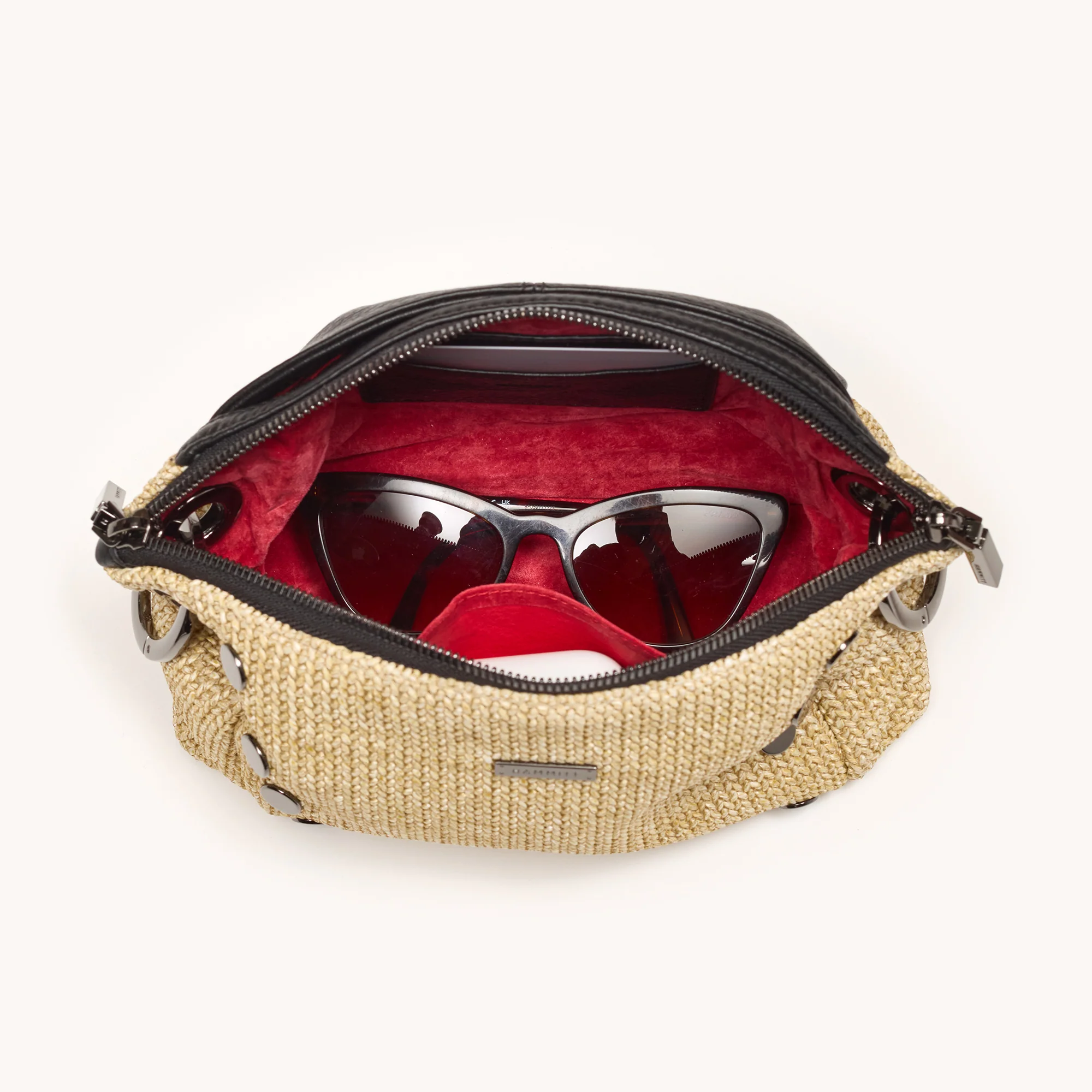 Daniel Crossbody Clutch | Chaparral Raffia/Gunmetal | Sml - Image 10