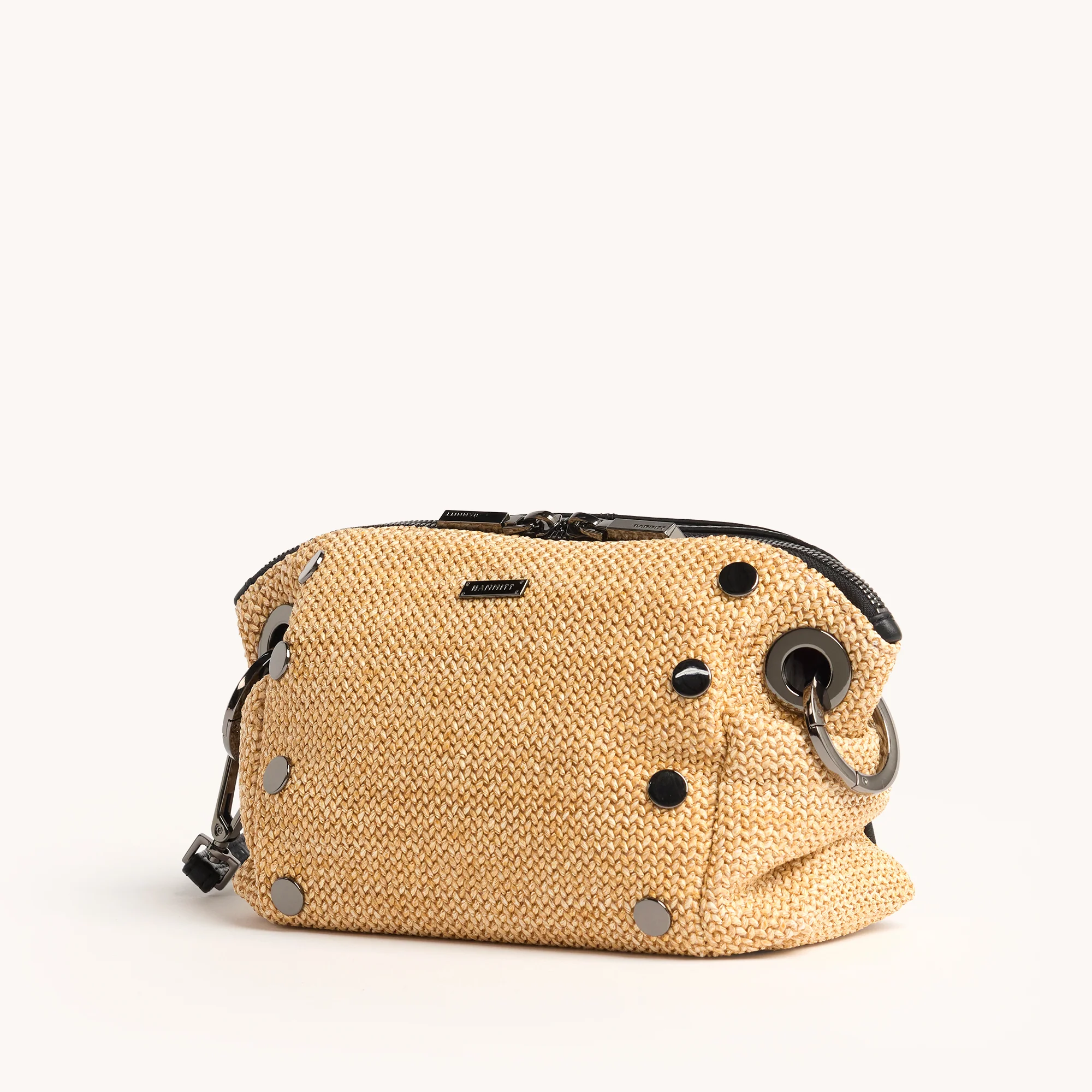 Daniel Crossbody Clutch | Chaparral Raffia/Gunmetal | Sml - Image 8