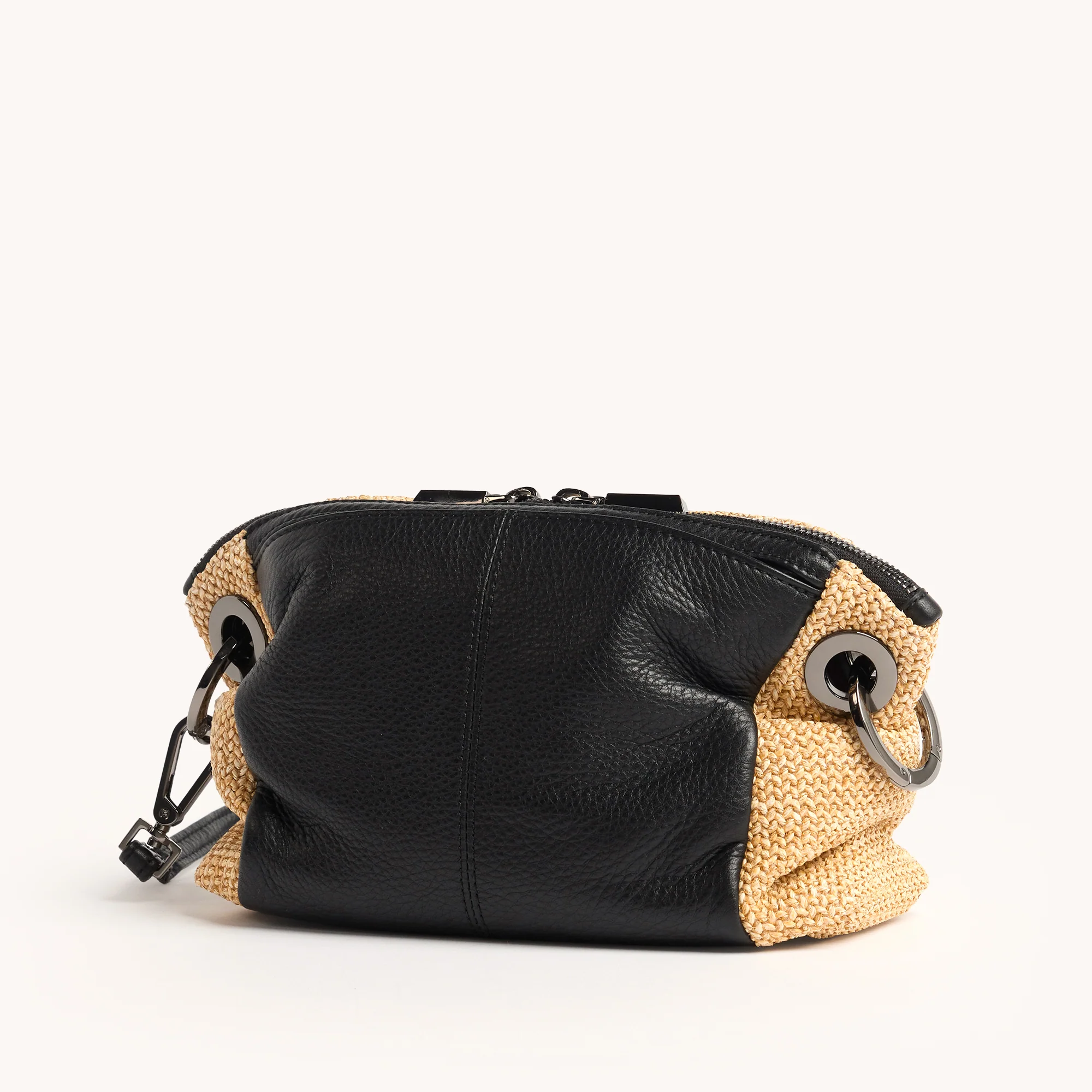 Daniel Crossbody Clutch | Chaparral Raffia/Gunmetal | Sml - Image 9