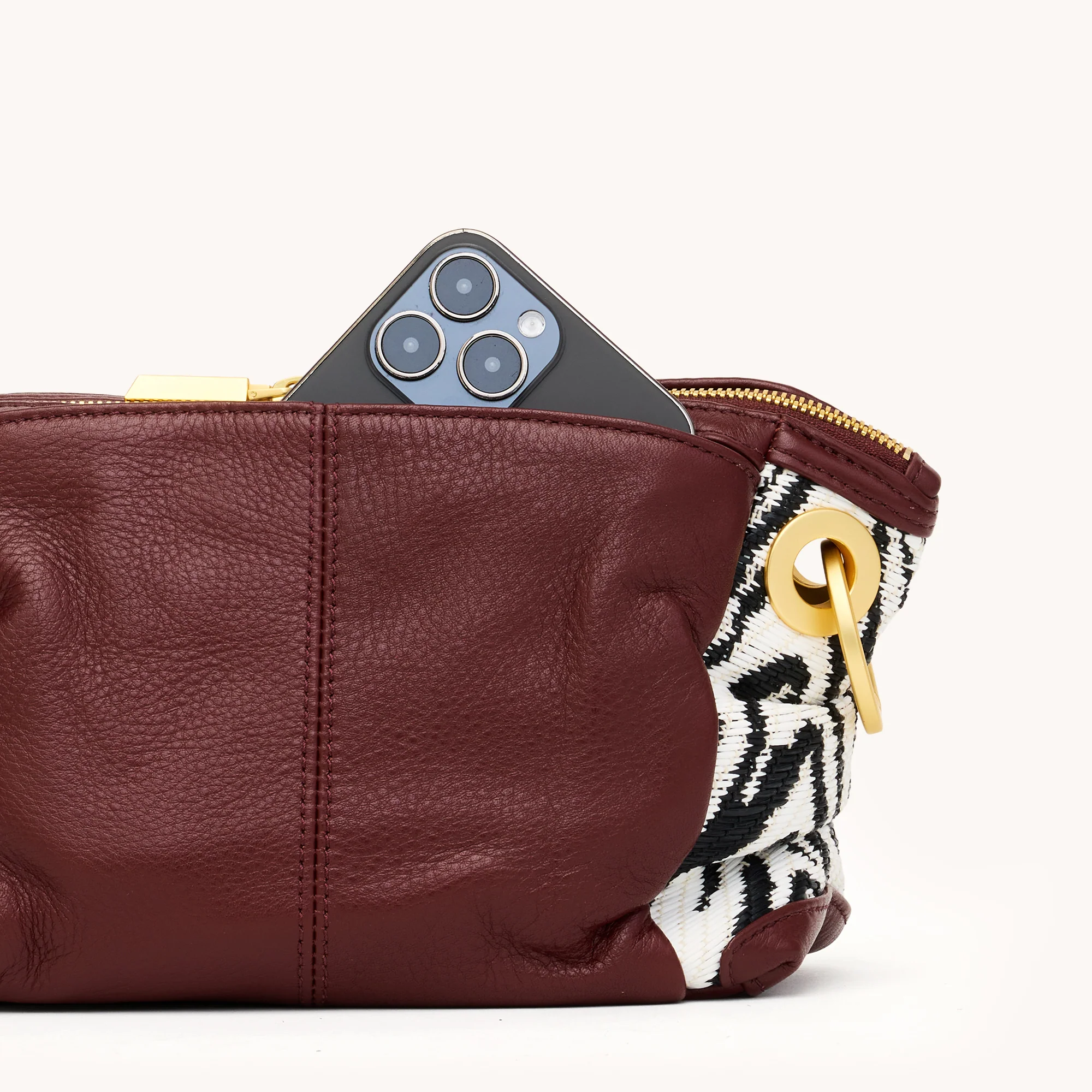 Daniel Crossbody Clutch | Zebra/Brushed Gold | Sml - Image 6