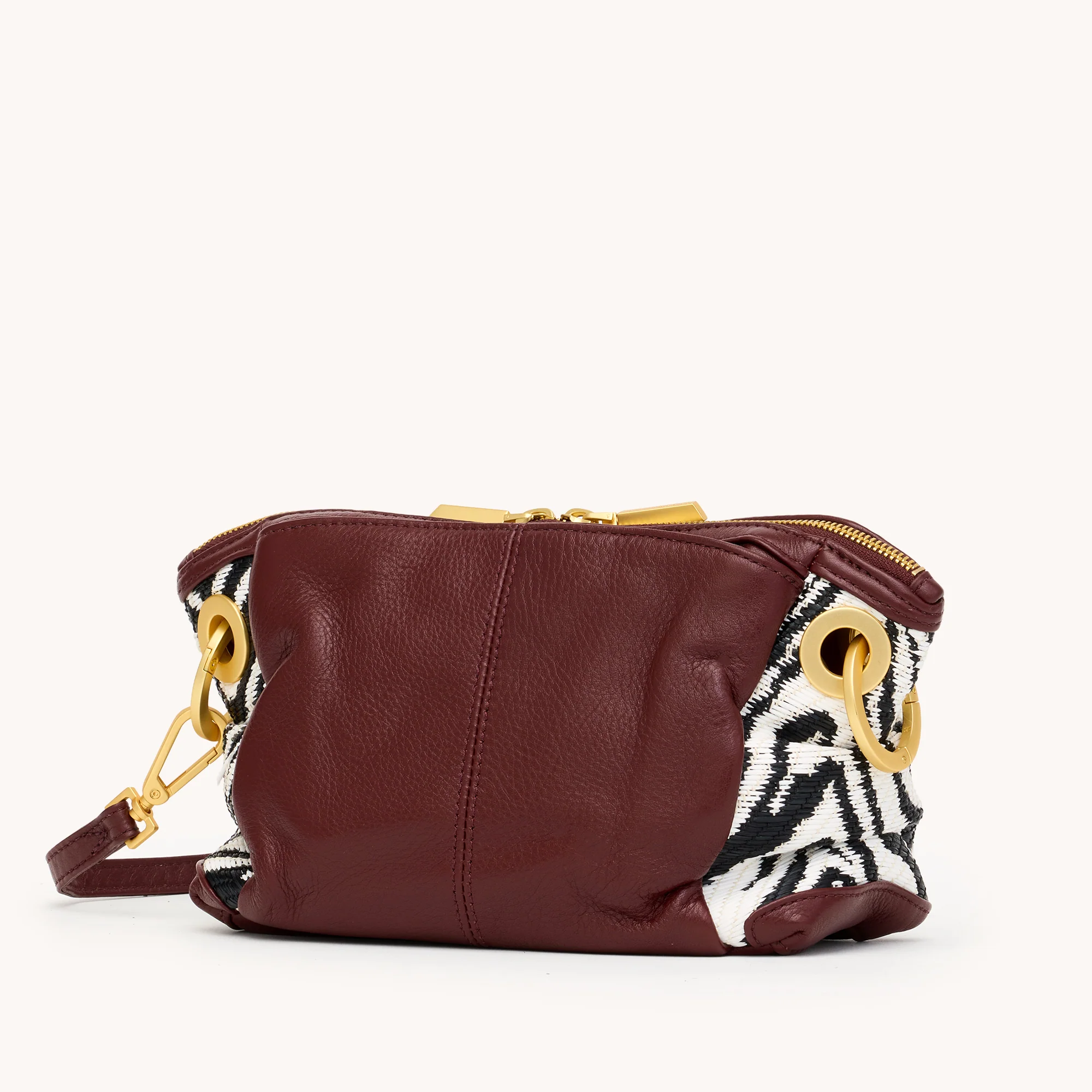 Daniel Crossbody Clutch | Zebra/Brushed Gold | Sml - Image 8
