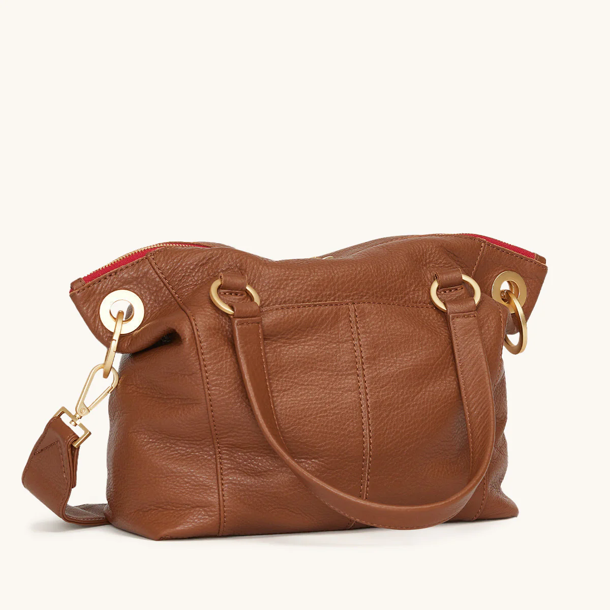 Daniel | Mahogany Pebble/Brushed Gold Red Zip | Med - Image 5