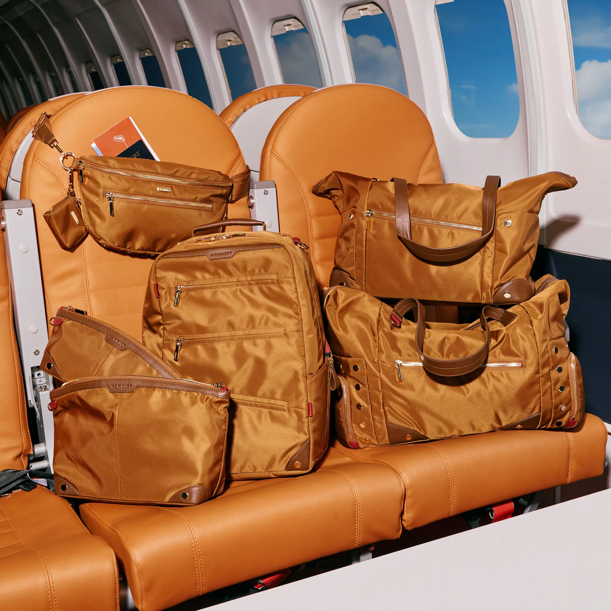 Eden Backpack | Amber Nylon/Gold - Image 12