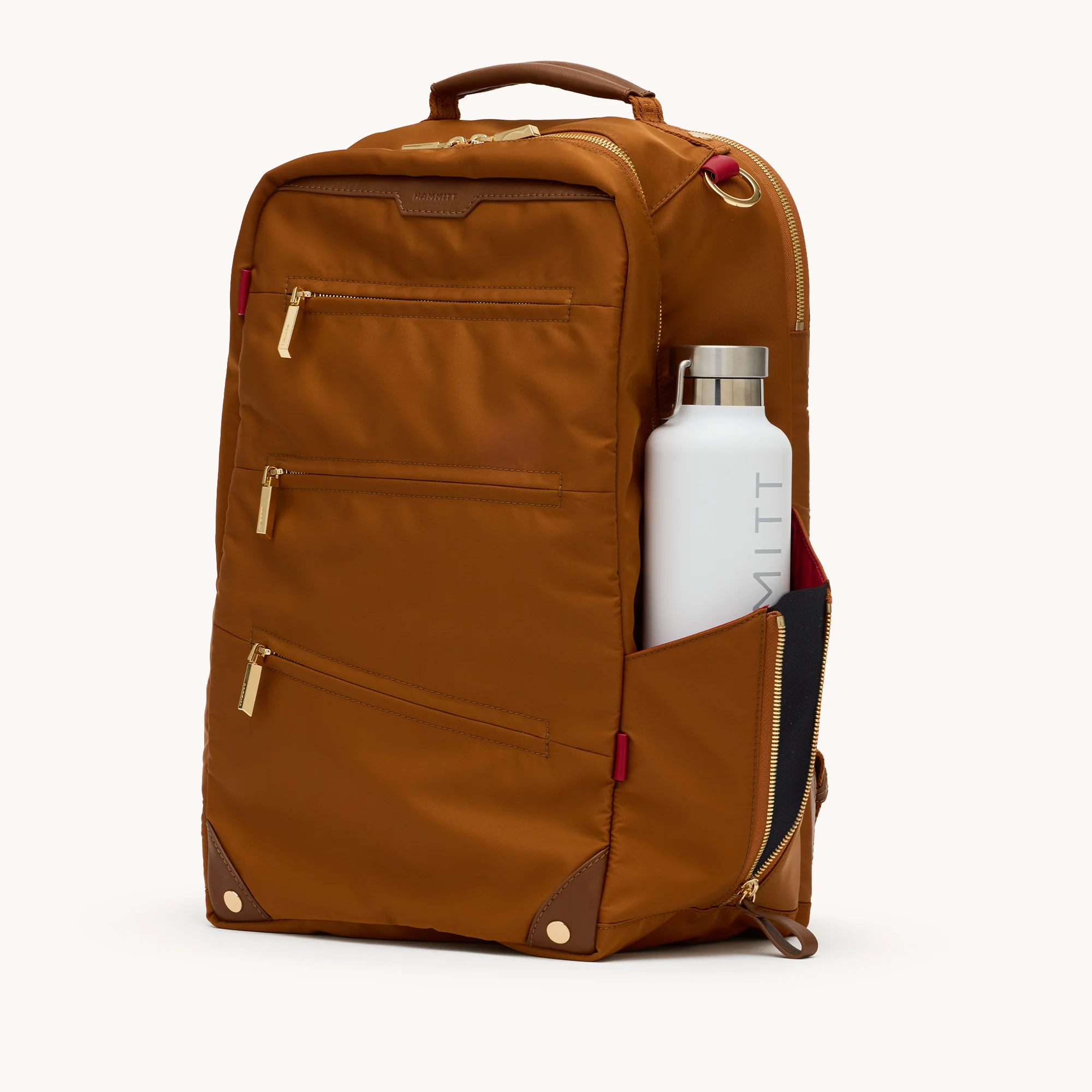 Eden Backpack | Amber Nylon/Gold - Image 7