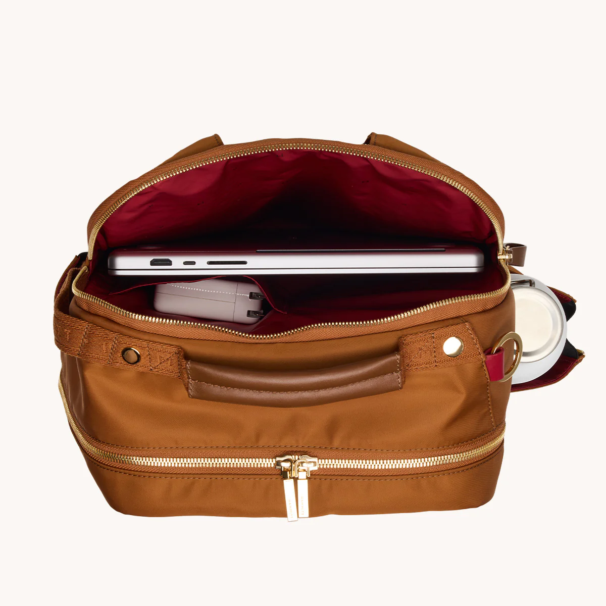 Eden Backpack | Amber Nylon/Gold - Image 9