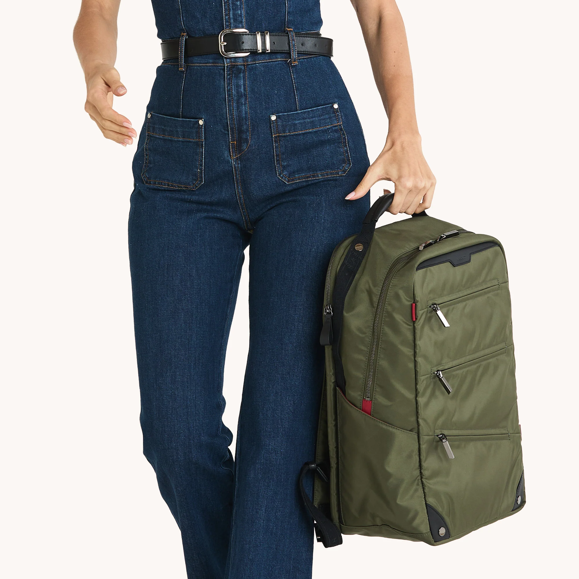 Eden Backpack | Jade Nylon/Gunmetal - Image 3