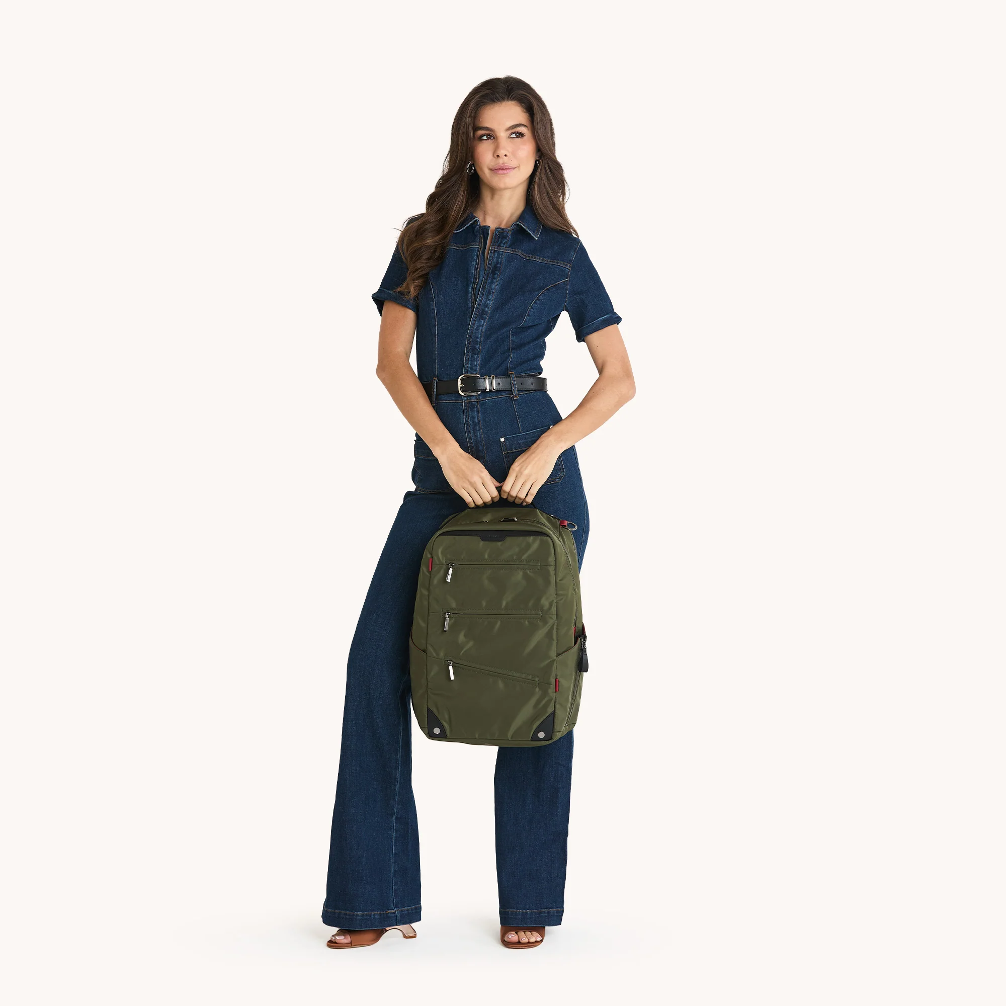 Eden Backpack | Jade Nylon/Gunmetal - Image 5