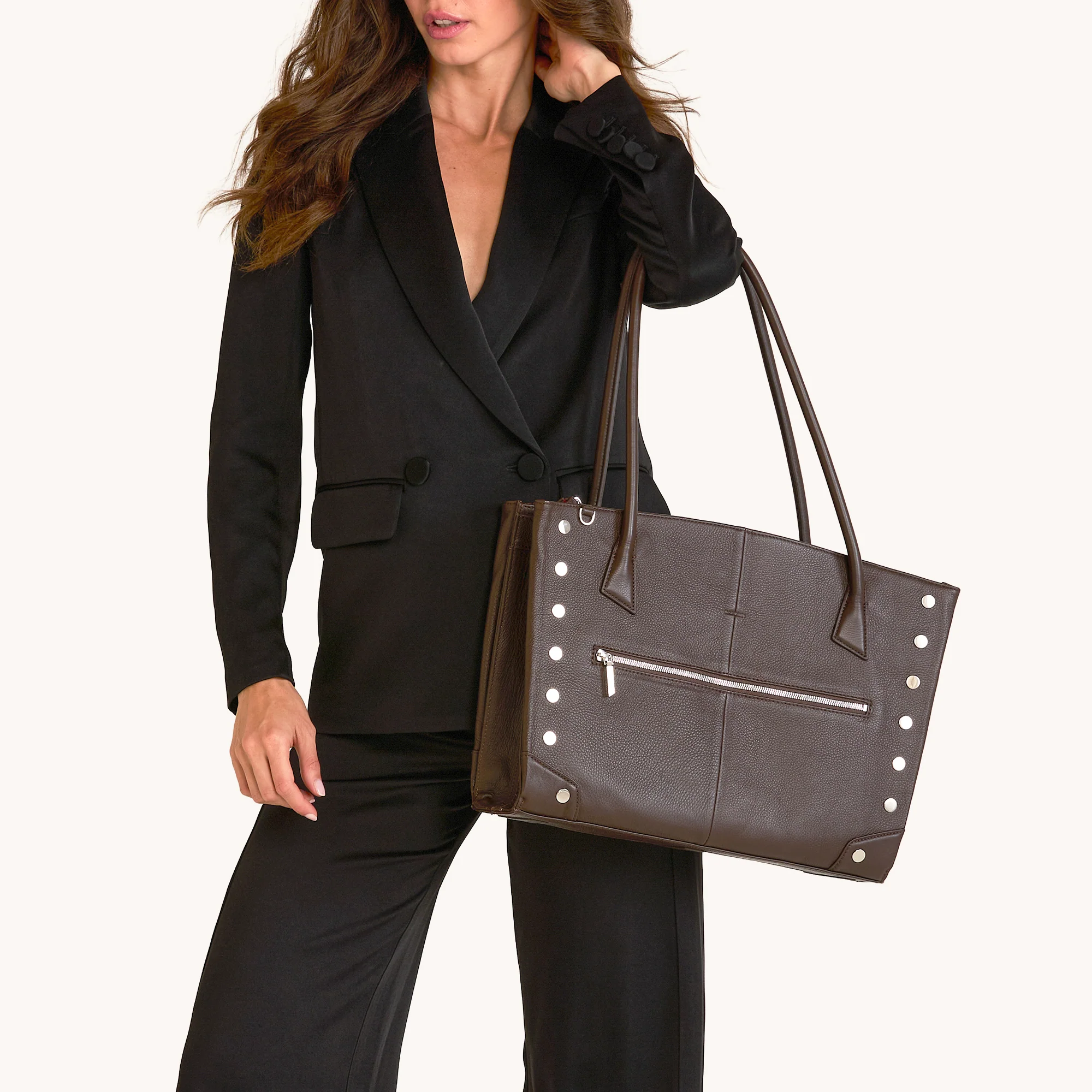 Elle Work Carry | Espresso Pebble/Silver - Image 5