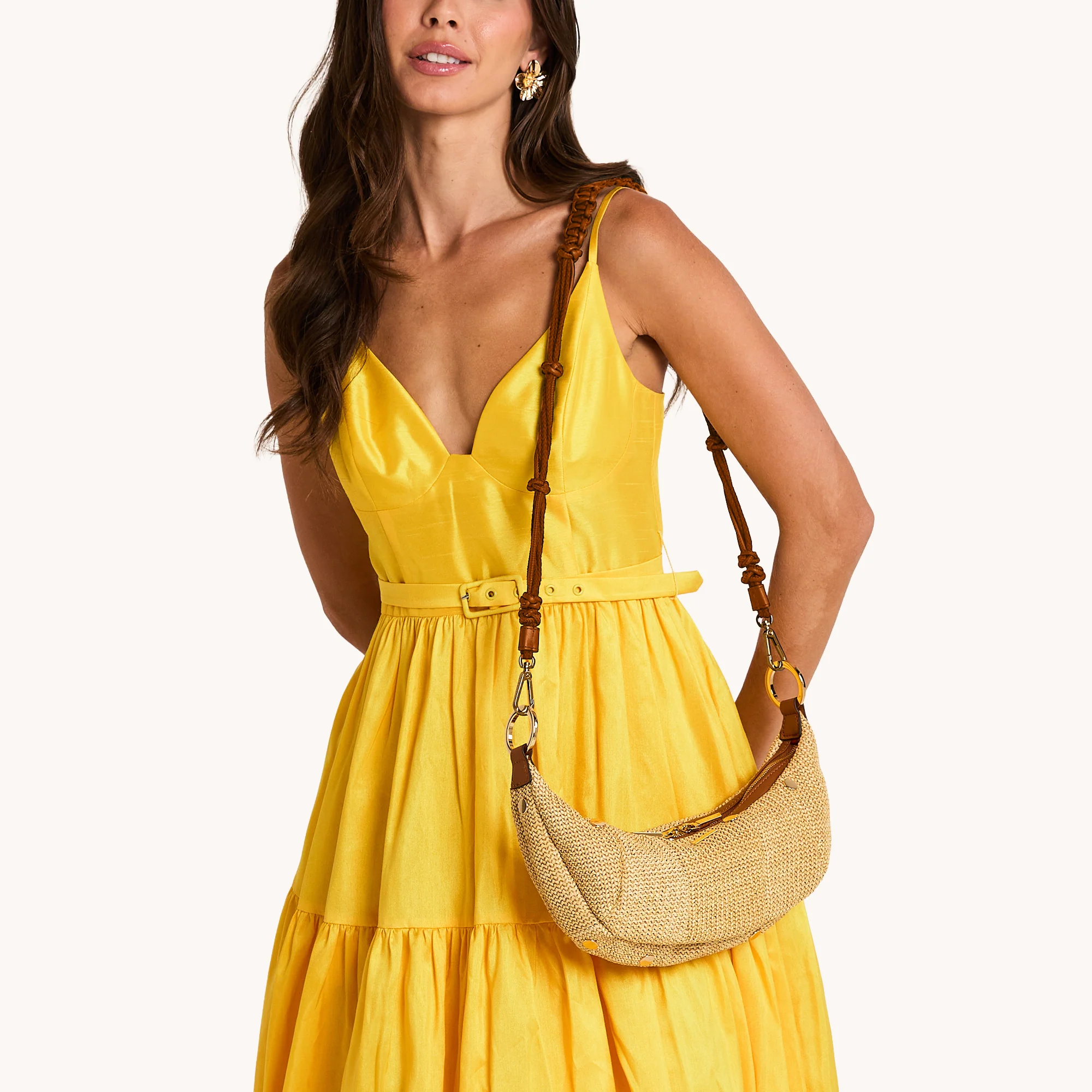 Erica | Cocoa Raffia/Gold | Sml - Image 11