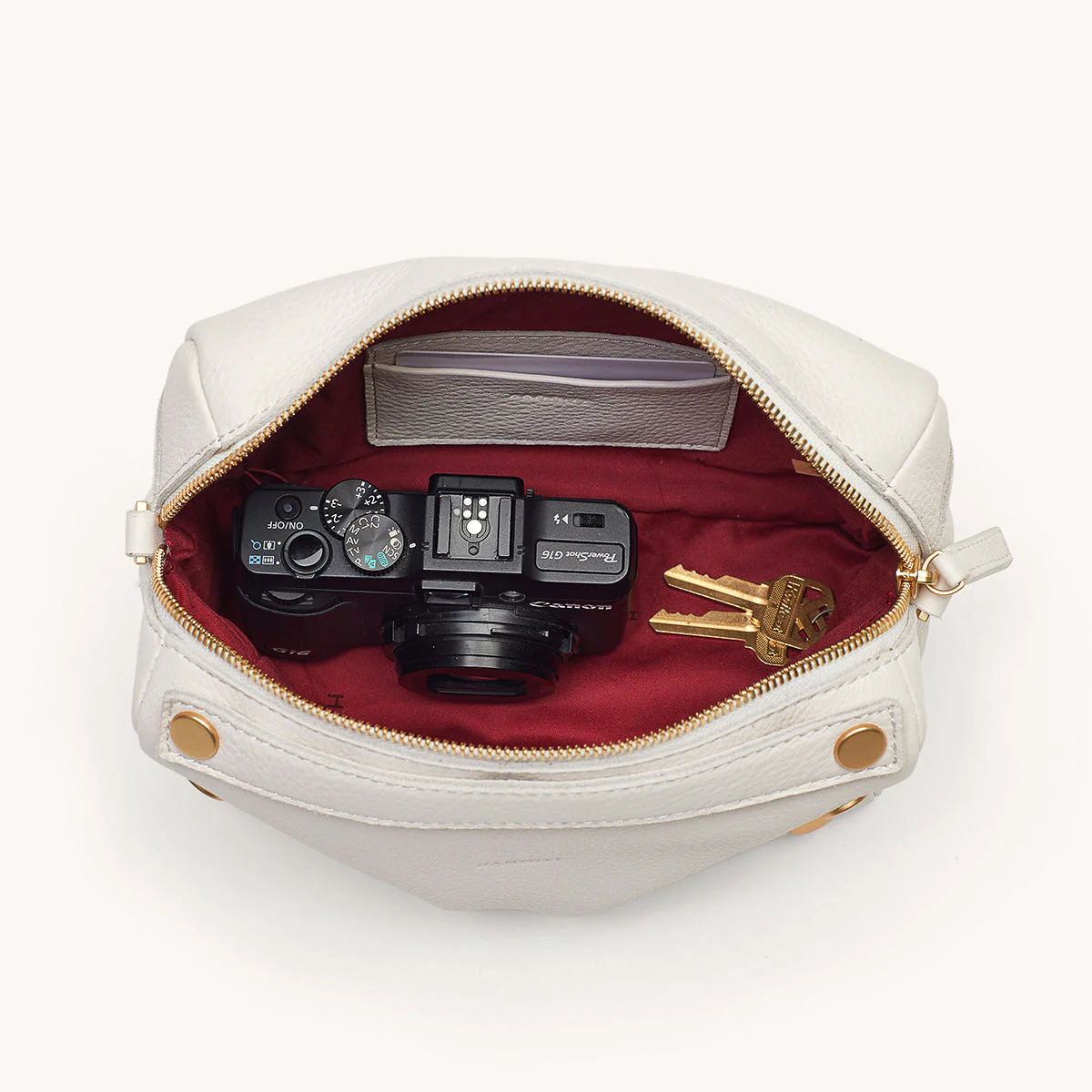 Evan Crossbody | Calla Lily White/Brushed Gold | Sml - Image 7