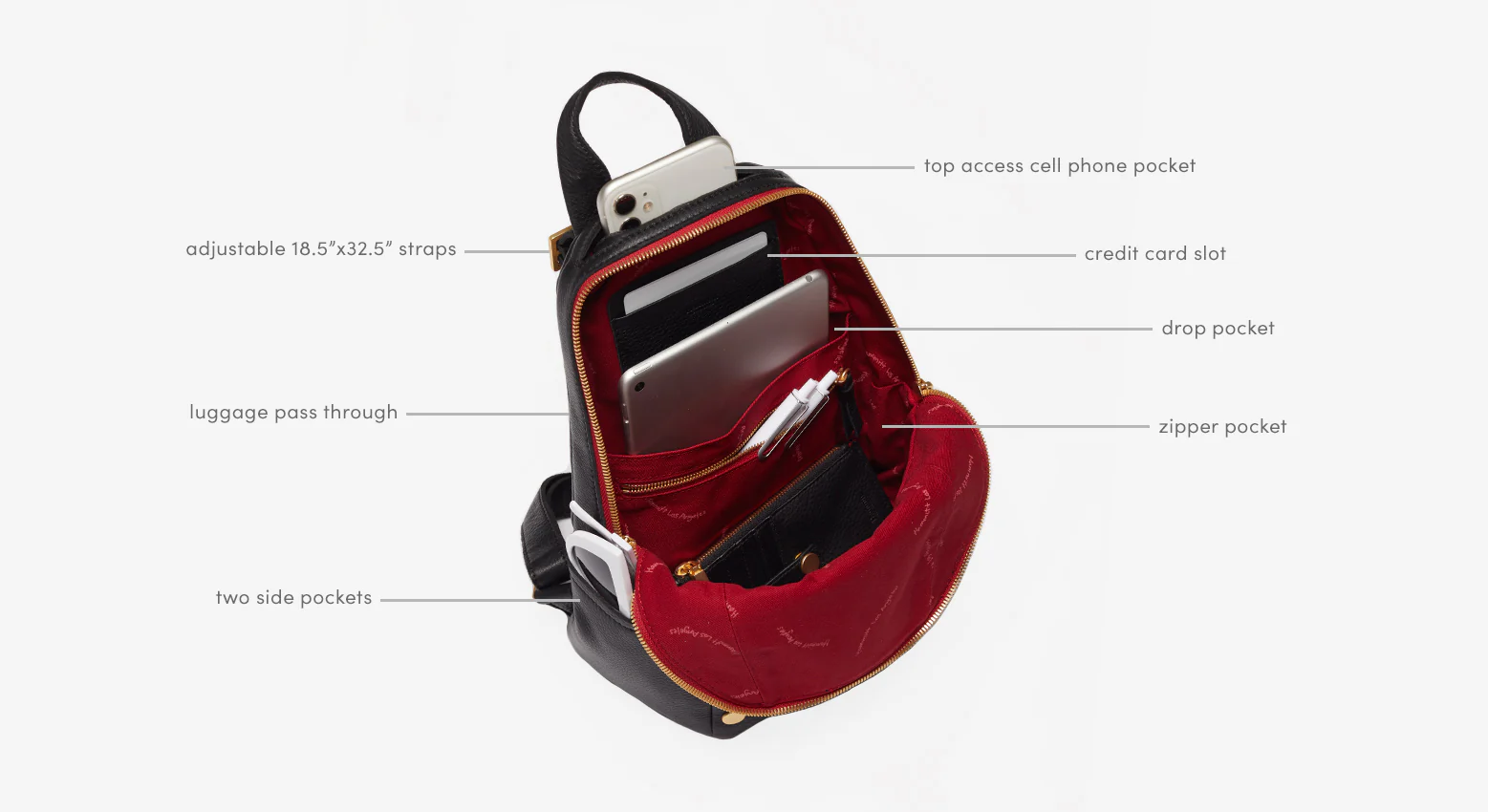 Hunter | Black/Brushed Gold Red Zip | Med - Image 6