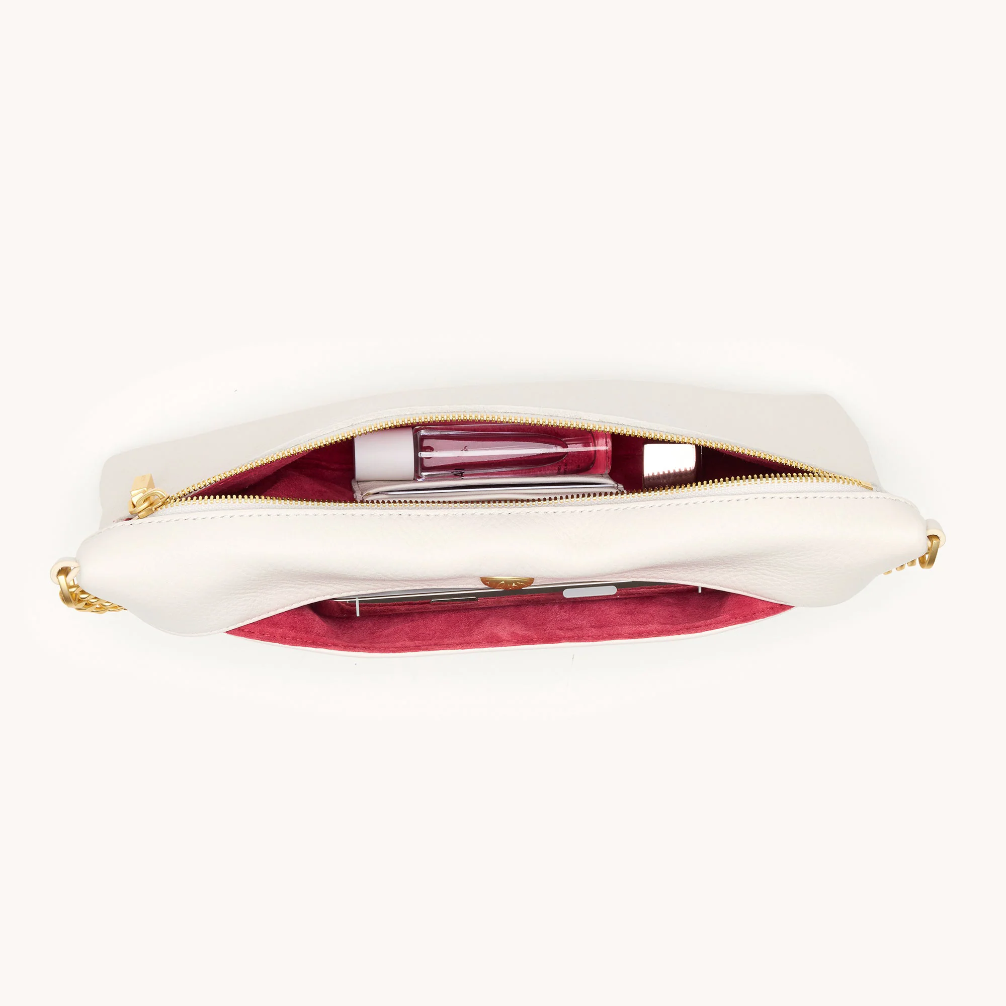 Invitation Clutch | Calla Lily White/Brushed Gold - Image 10