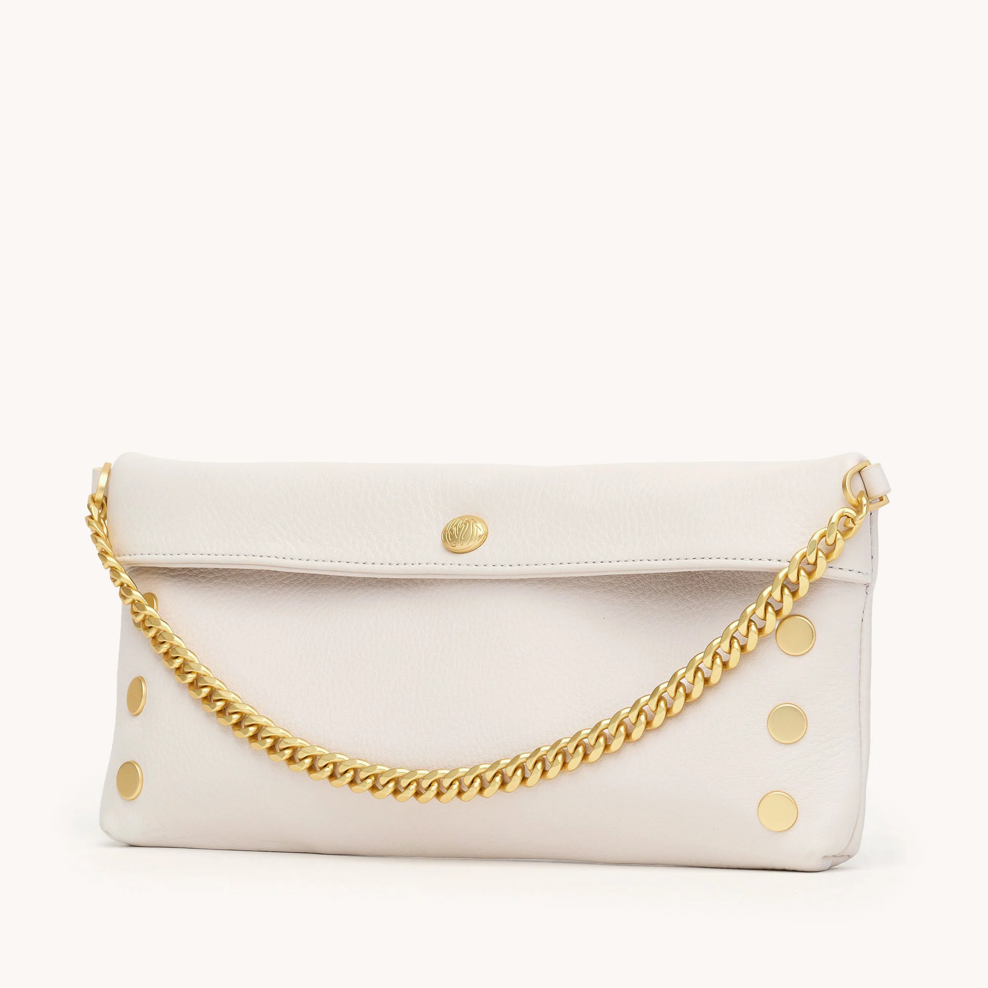Invitation Clutch | Calla Lily White/Brushed Gold - Image 6