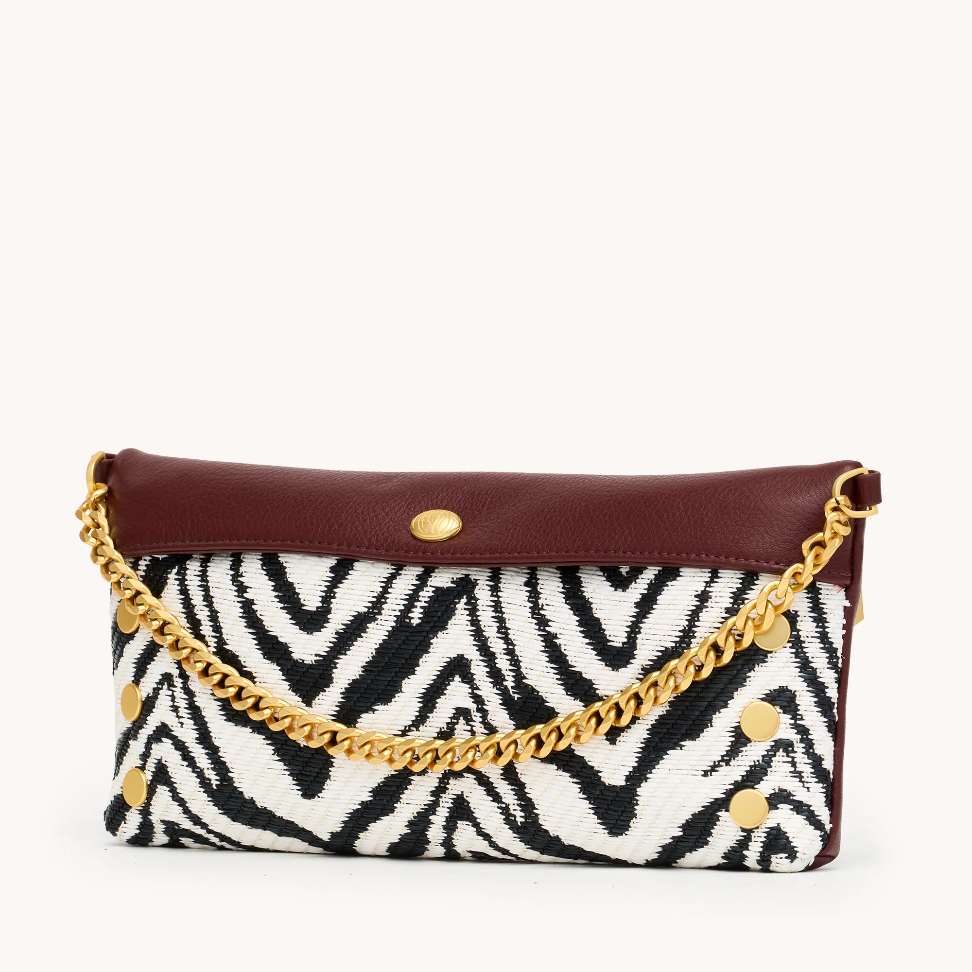 Invitation Clutch | Zebra/Brushed Gold - Image 5
