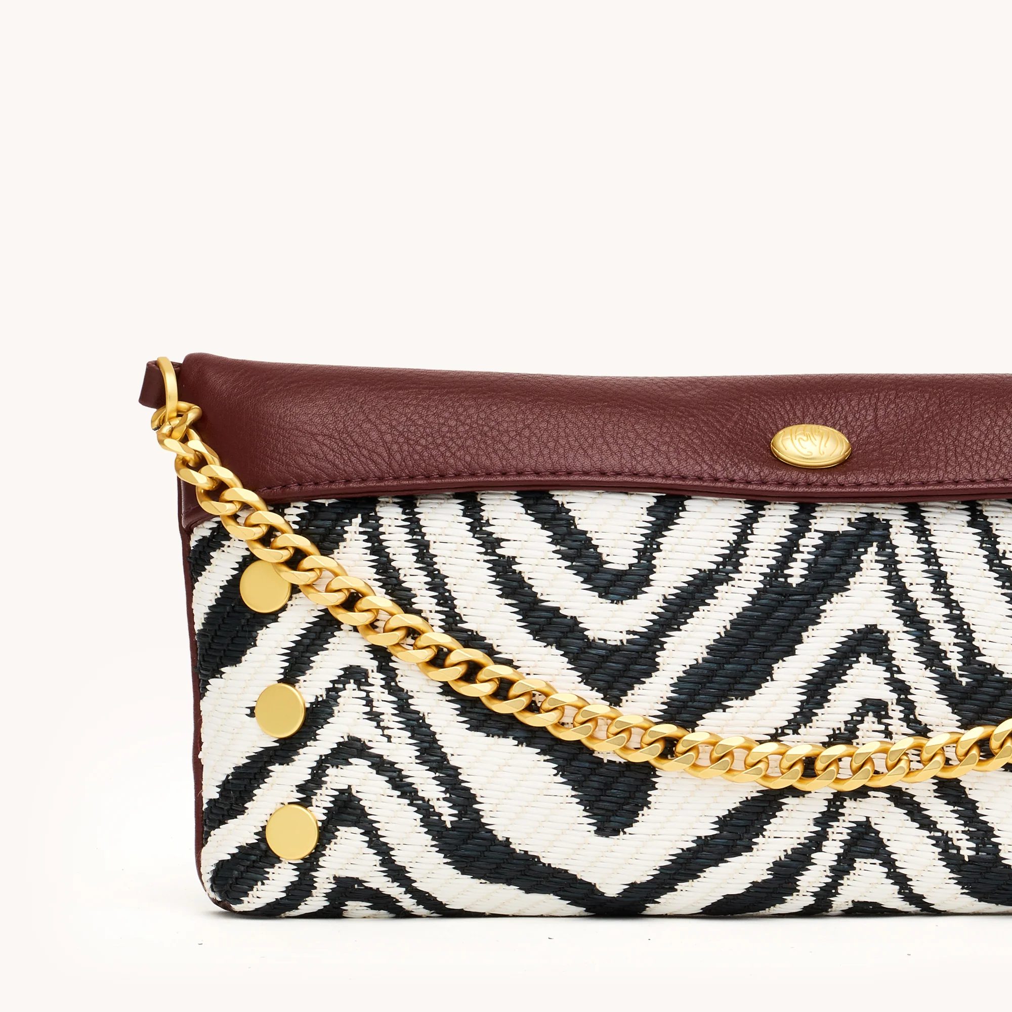 Invitation Clutch | Zebra/Brushed Gold - Image 6
