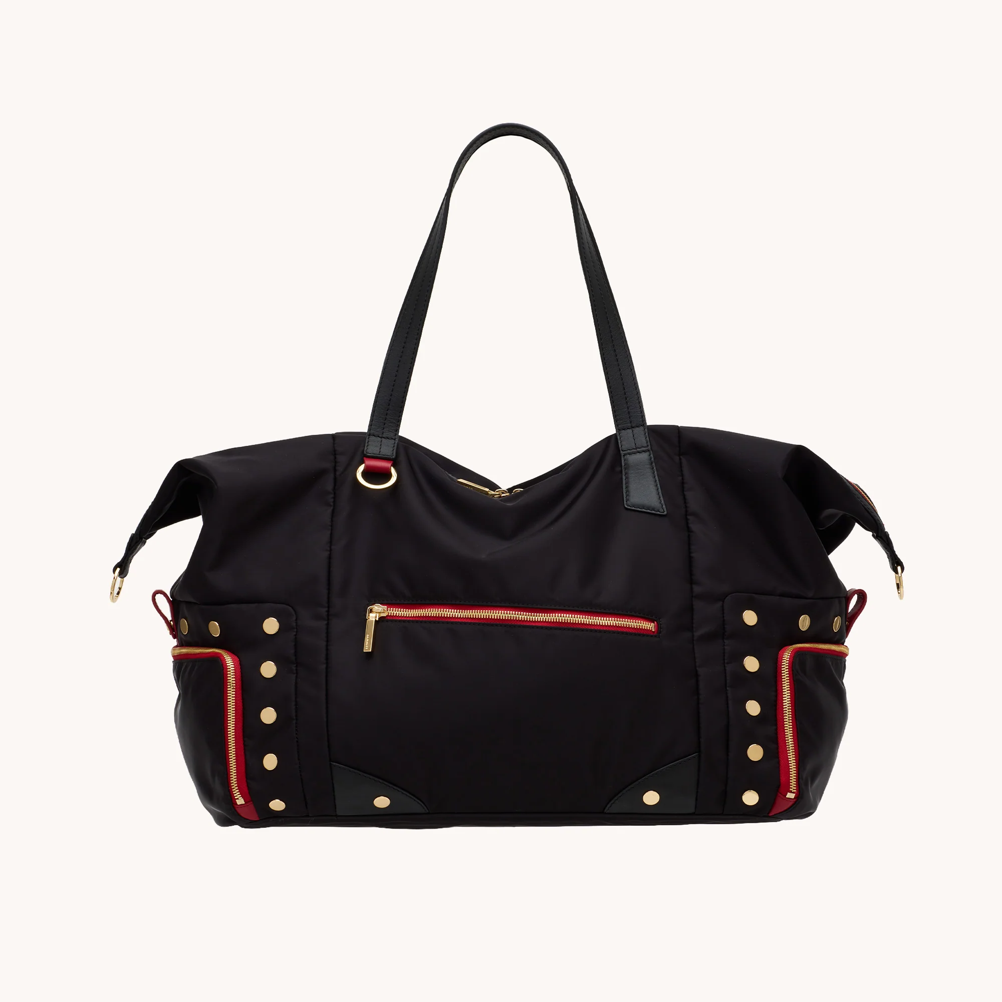 Ivy Weekender | Black Nylon/Gold Red Zip - Image 11