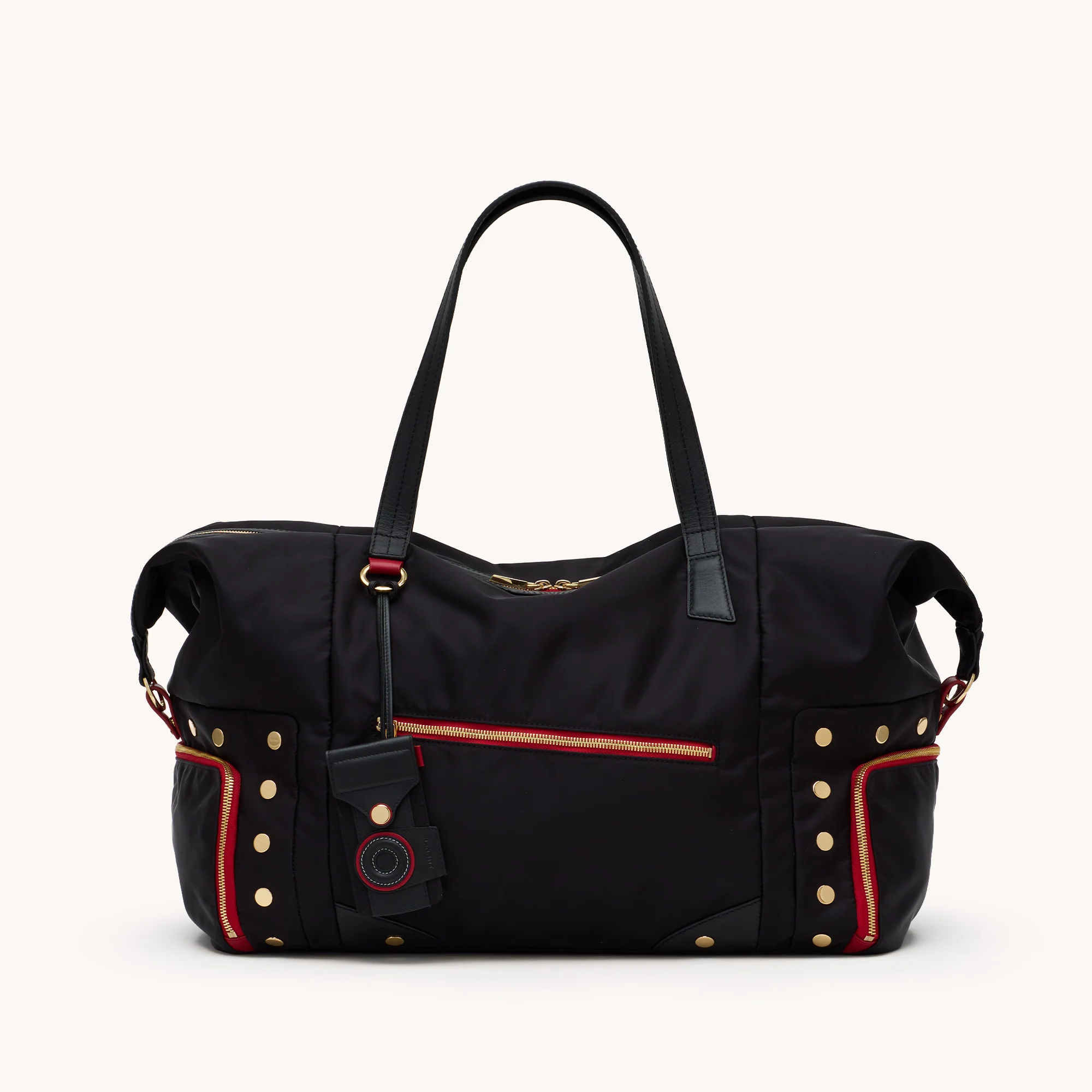 Ivy Weekender | Black Nylon/Gold Red Zip - Image 13