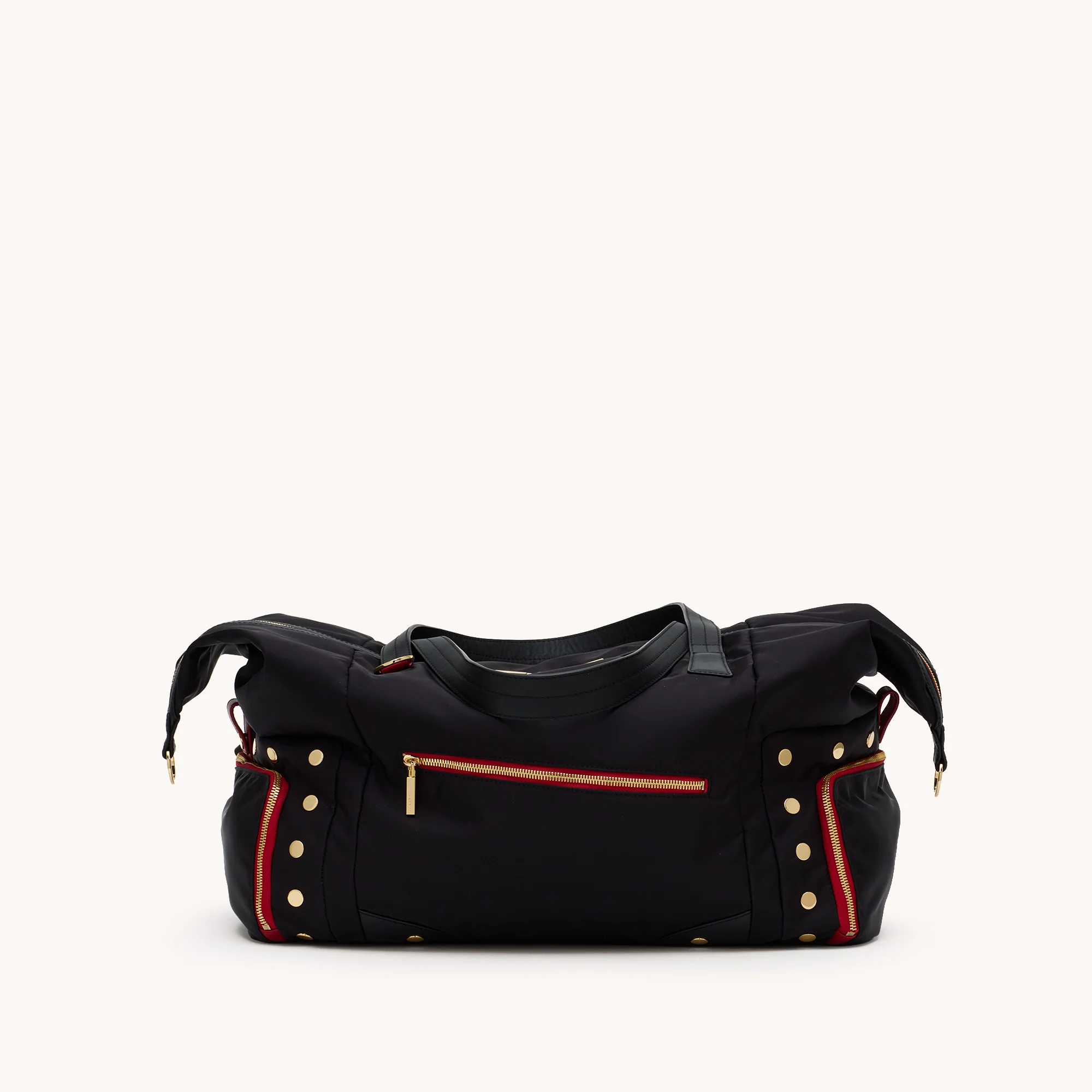 Ivy Weekender | Black Nylon/Gold Red Zip - Image 15