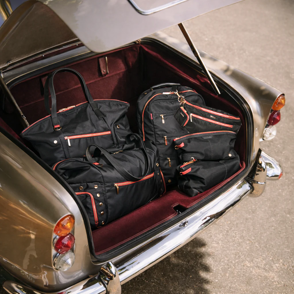 Ivy Weekender | Black Nylon/Gold Red Zip - Image 19