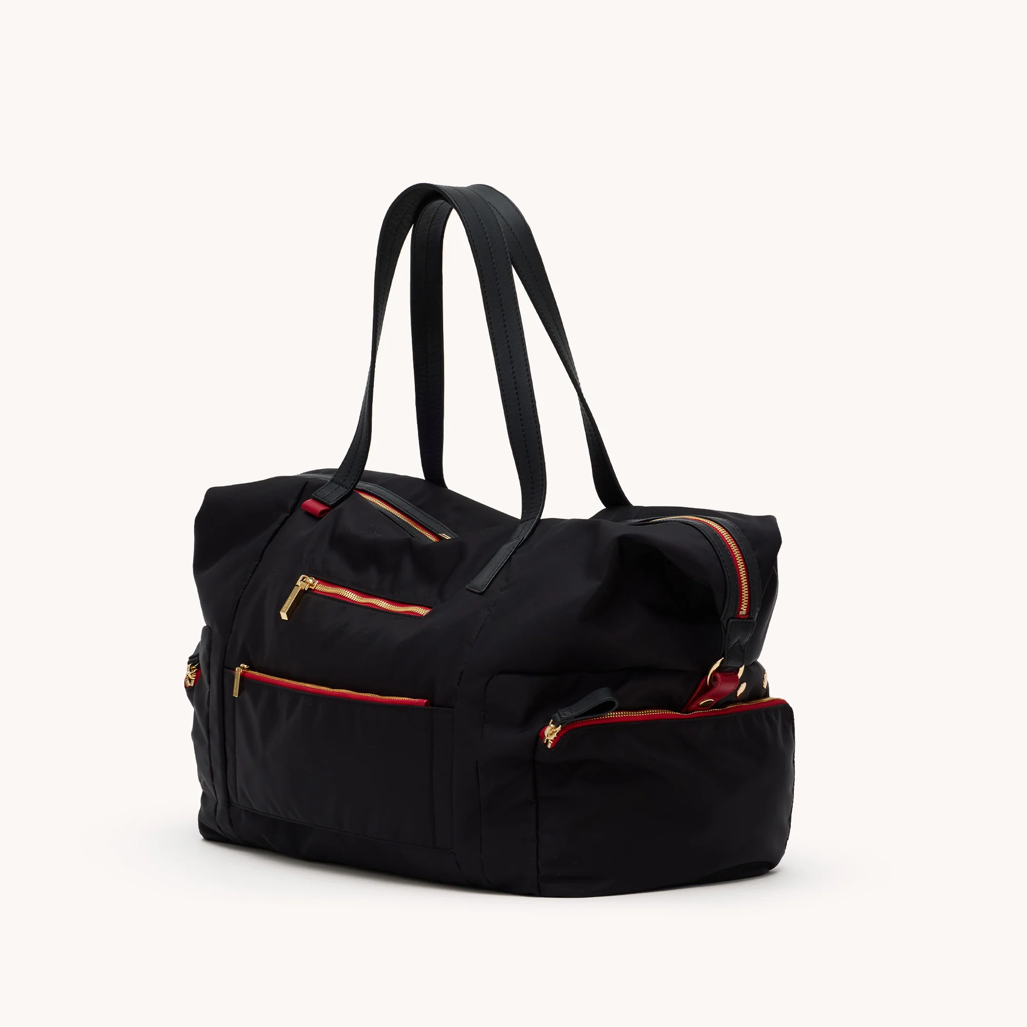 Ivy Weekender | Black Nylon/Gold Red Zip - Image 9