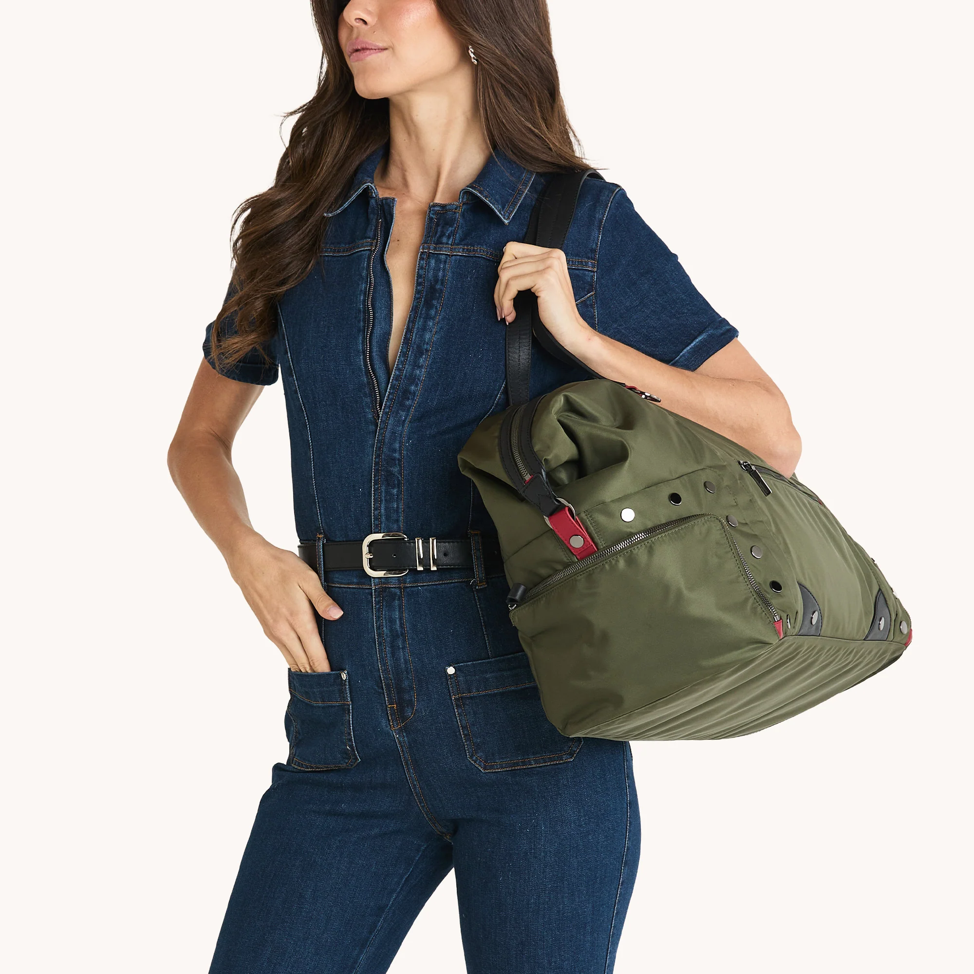 Ivy Weekender | Jade Nylon/Gunmetal - Image 4