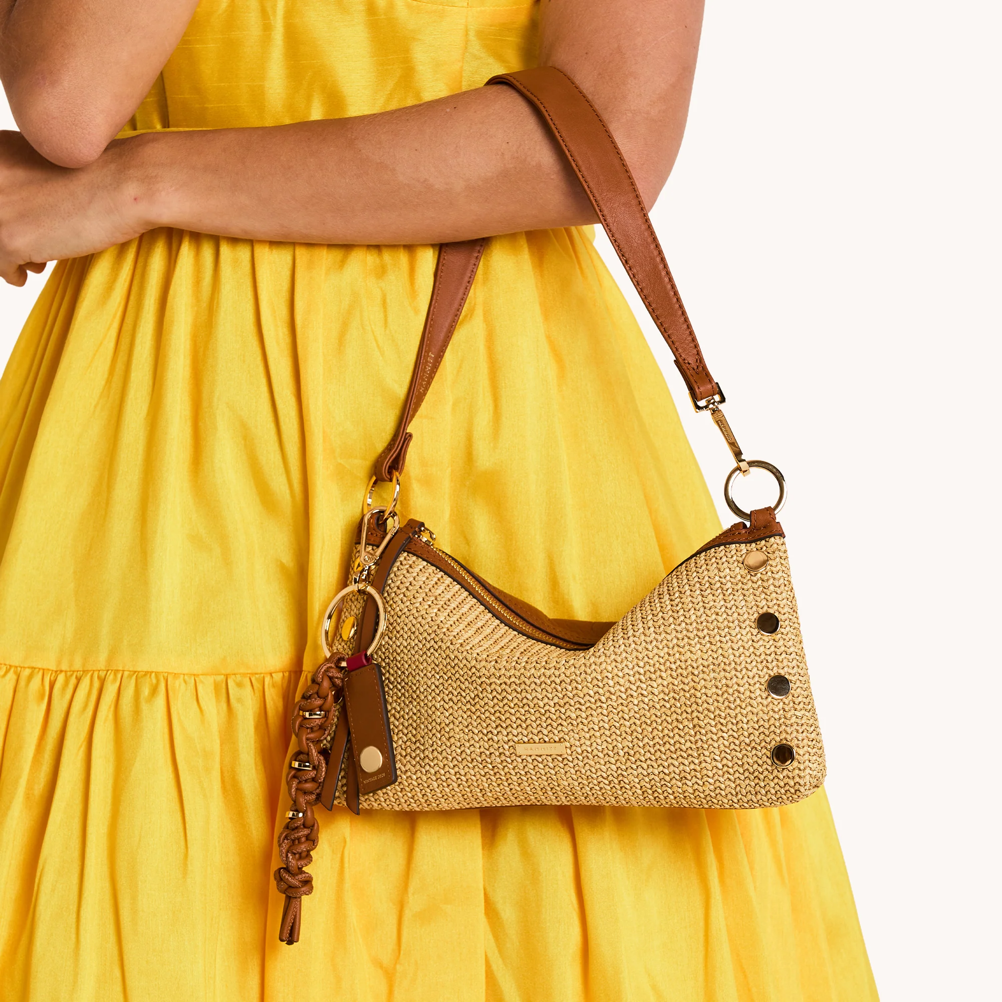 Knotted Key Ring | Cocoa/Gold - Image 2