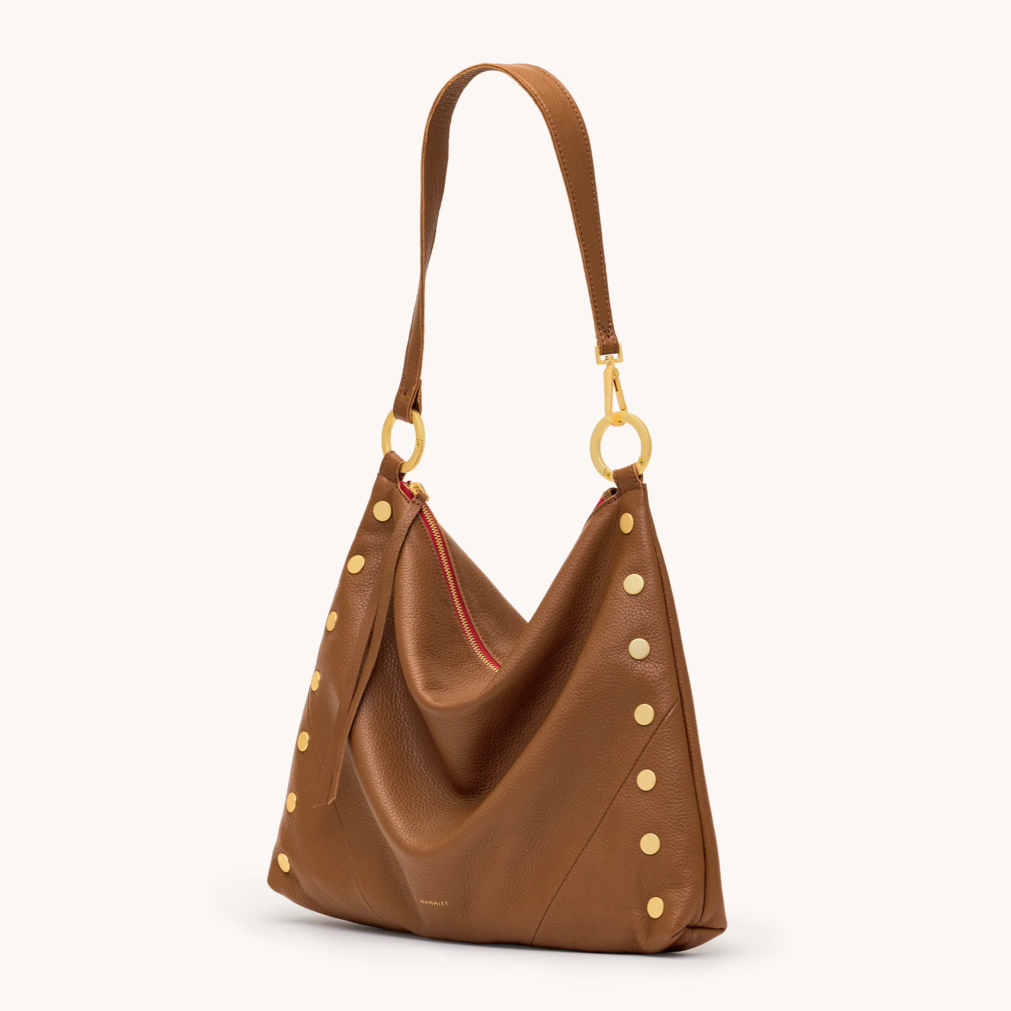 Kyle | Mahogany Pebble/Brushed Gold Red Zip | Lrg - Image 4