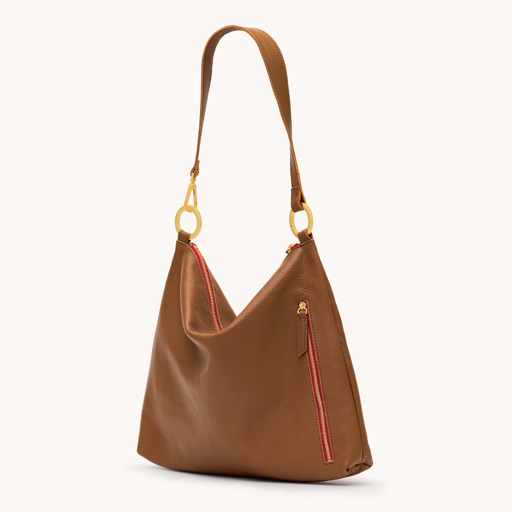 Kyle | Mahogany Pebble/Brushed Gold Red Zip | Lrg - Image 5