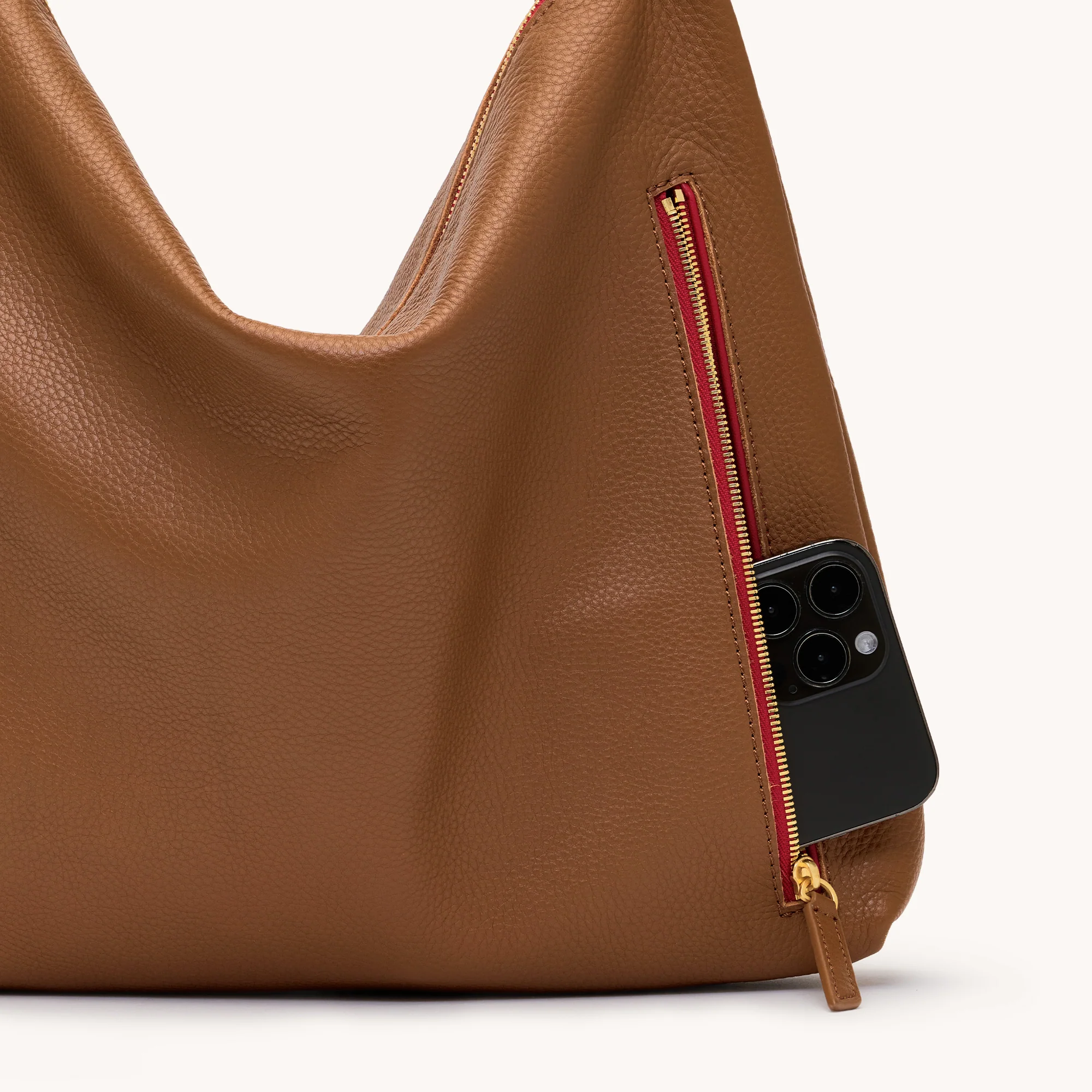 Kyle | Mahogany Pebble/Brushed Gold Red Zip | Lrg - Image 7